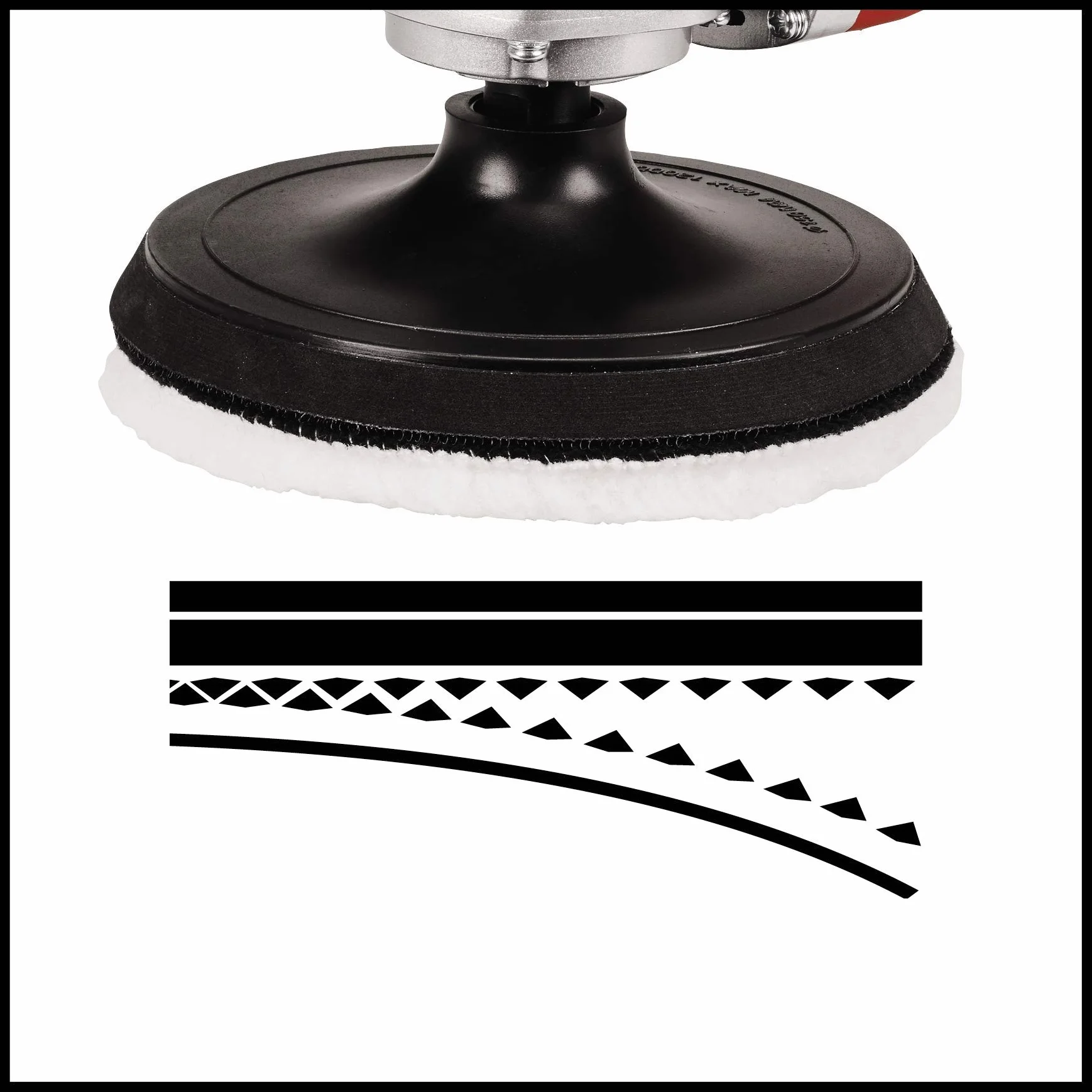Einhell Szlifierka CC-PO 1100/150 E (1100 W, 150 mm talerz polerski, mocowanie na rzep do akcesoriów, w zestawie nasadki piankowe, papier ścierny, syntetyczna osłona polerska)
