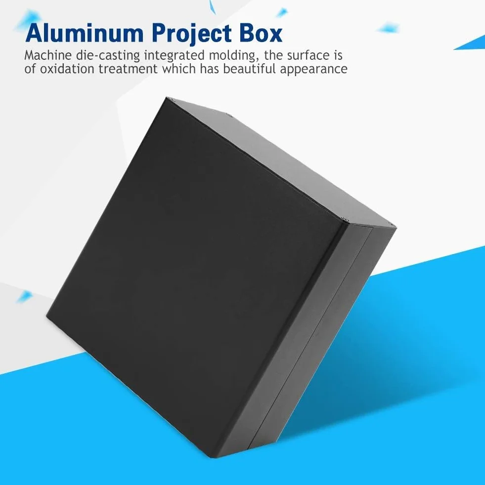 Aluminiowa skrzynka elektryczna projektowy, puszkę rozgałęźną, aluminiową elektroniczną skrzynkę projektowy obudowę podzieloną DIY, matową czarną PCB rozpraszającą ciepło, obudowę 80 x 160 x 170 mm