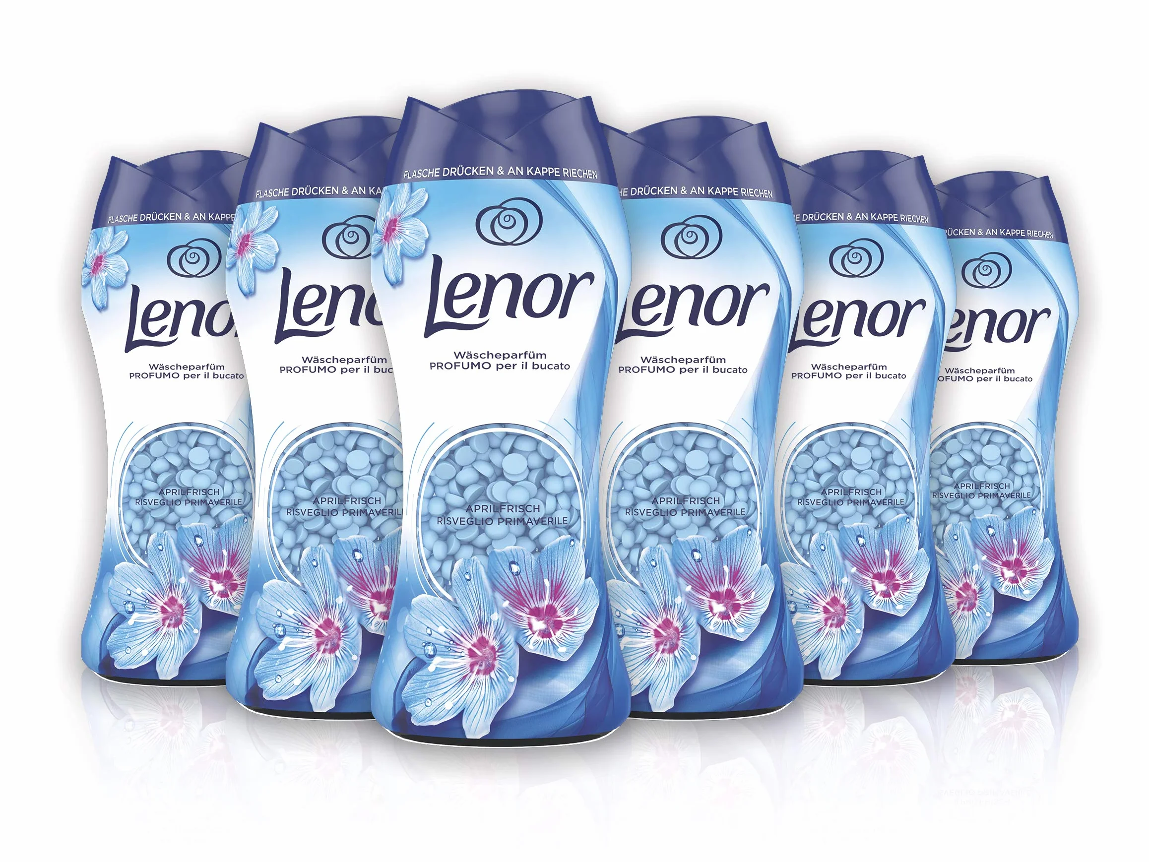 Lenor Woskowe perfumy kwietniowe długo utrzymujące się Lenor świeżość, (6 x 218 ml)