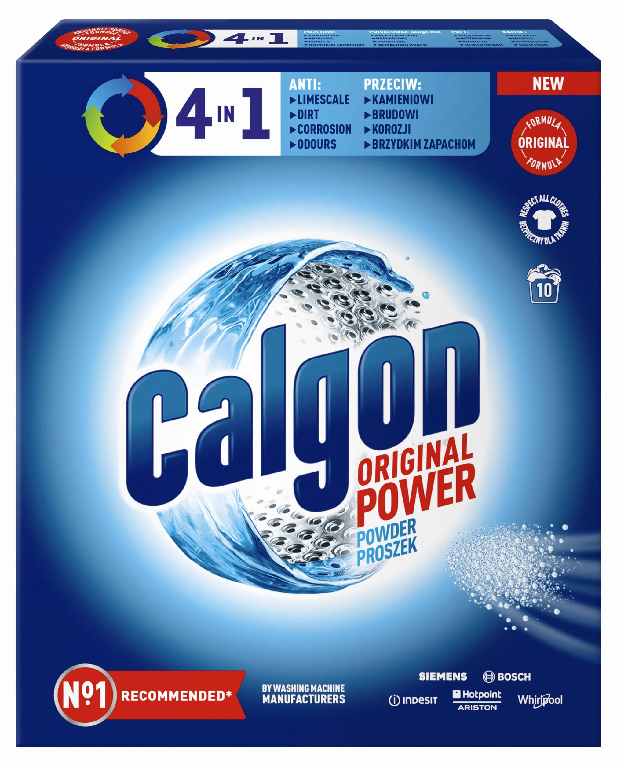 Calgon 3w1 Proszek do ochrony pralki zmiększaczjący wodę 0,5 kg (20 prań)