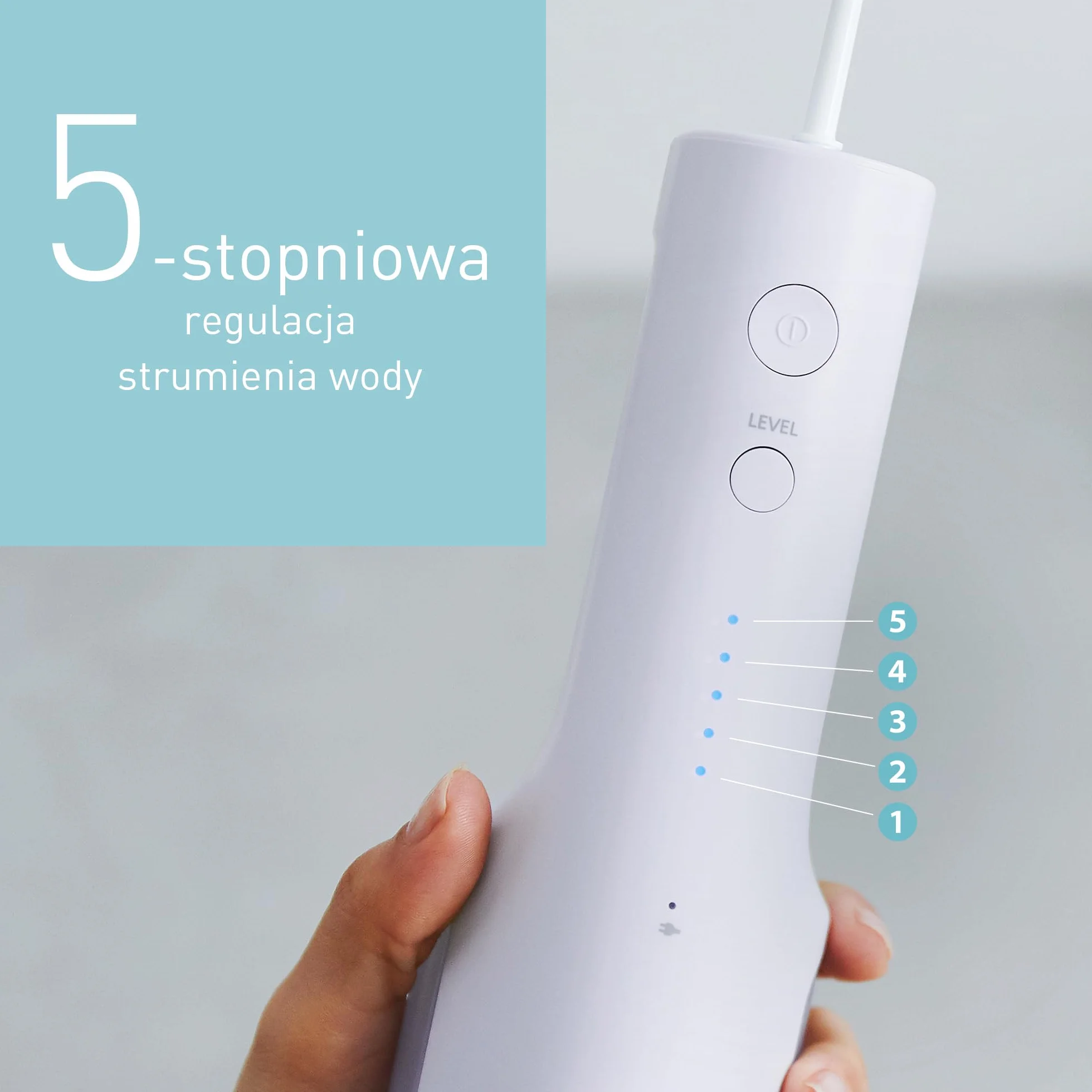 Panasonic Series 300 Irygator do jamy ustnej EW-DJ26-V303, Irygator do Zębów, 200 ml, IPX7, 2 Dysze, 5 Ustawień Ciśnienia, Akcesoria Podróżne, Fioletowy