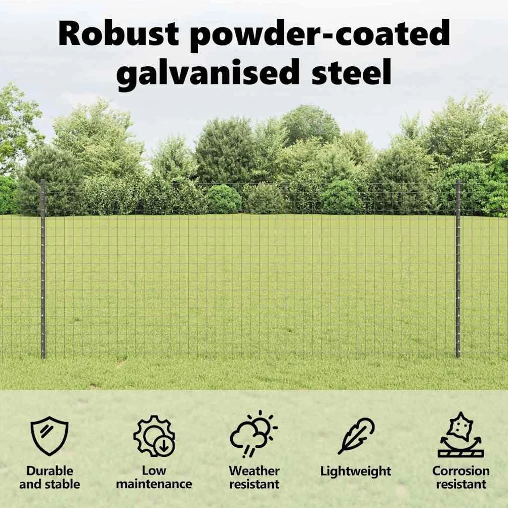 vidaXL Słupek ogrodzeniowy. 5 pcs Szary 100 cm Stal, Słupki ogrodowe i tarasowe, trwałe cylindryczne, nowoczesna bariera do Twojego podwórka