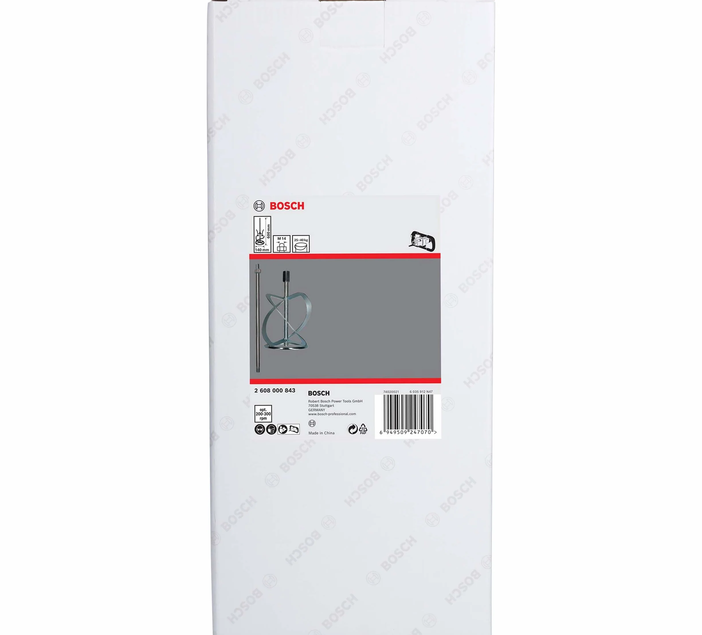 Bosch 1 x kosz do mieszania wiertarki PRO (do lepkich i lepkich materiałów, M14, ø 140 mm, profesjonalne akcesoria do wiertarki)
