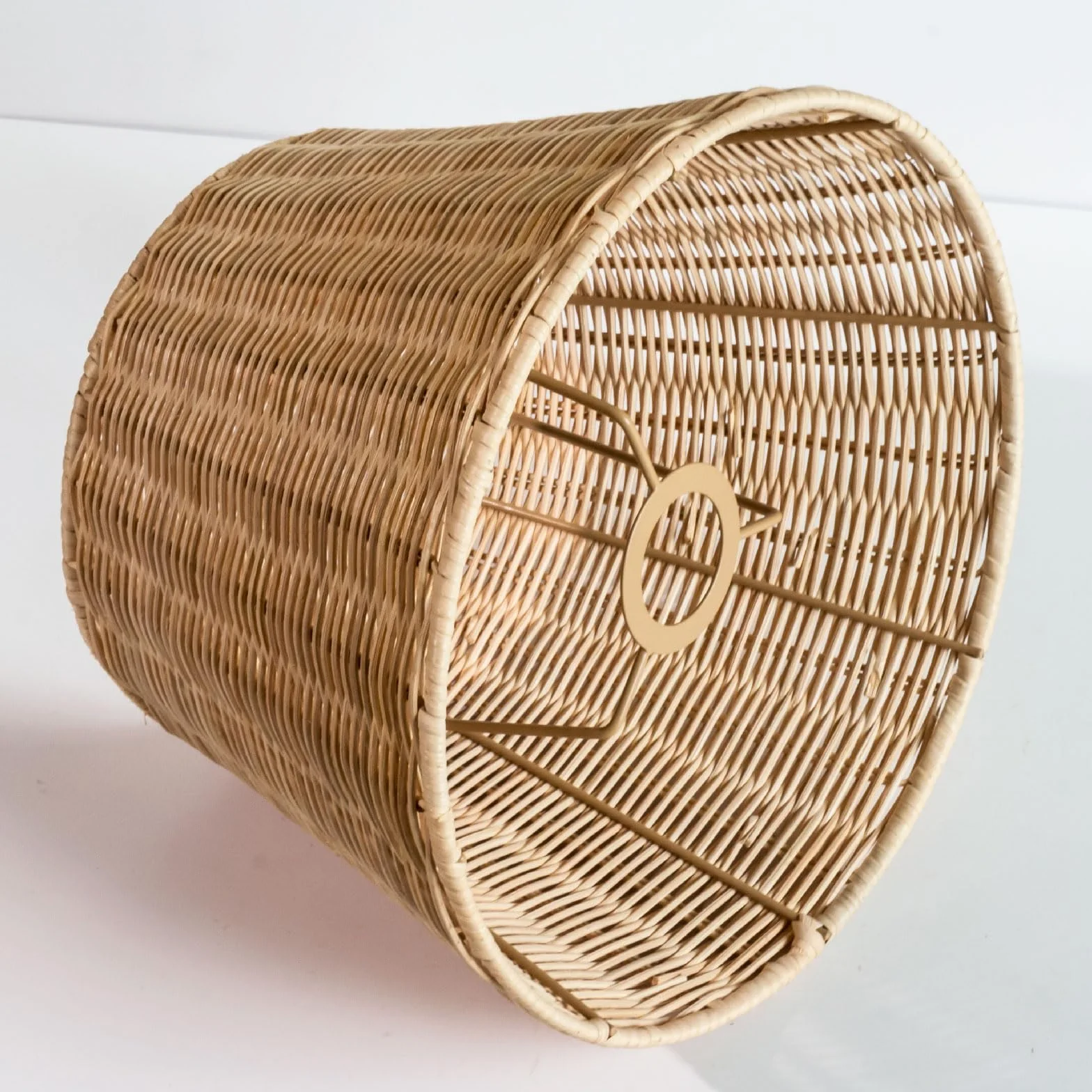 Rattan Klosz lampowy, ręcznie pleciony, stożkowa forma, wszechstronny do zastosowania w lampach sufitowych, wiszących, ściennych i stołowych (1, naturalny kolor rattanu)