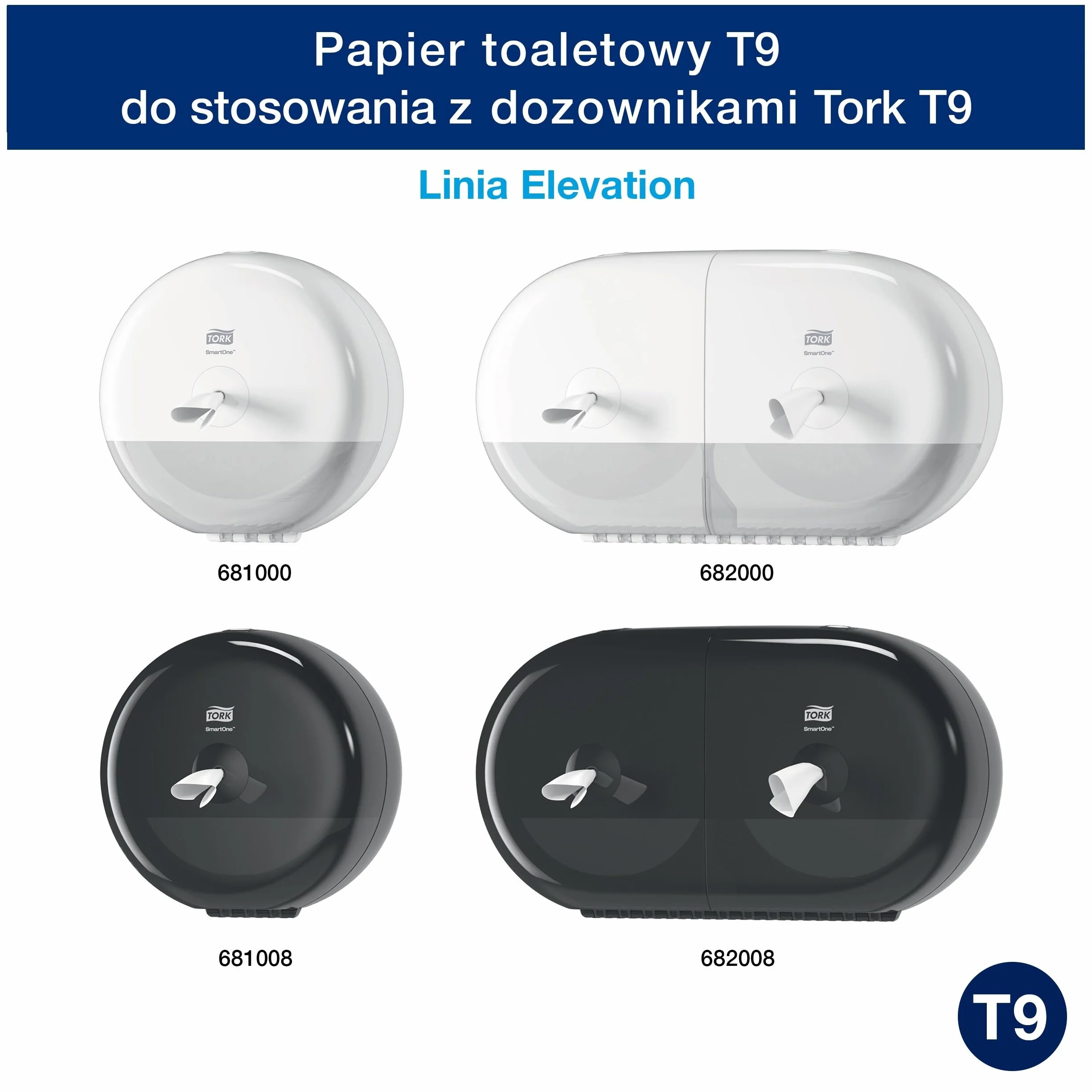 Tork AAT301 Smart One mini rolka toaletowa, 2-warstwowa, biała (opakowanie 12 szt.)