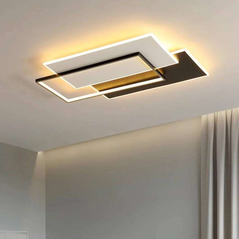 Nowoczesna lampa sufitowa LED z pilotem zdalnego sterowania do salonu, sypialni dziecięcej, jadalni (biała, średnica 50 cm)