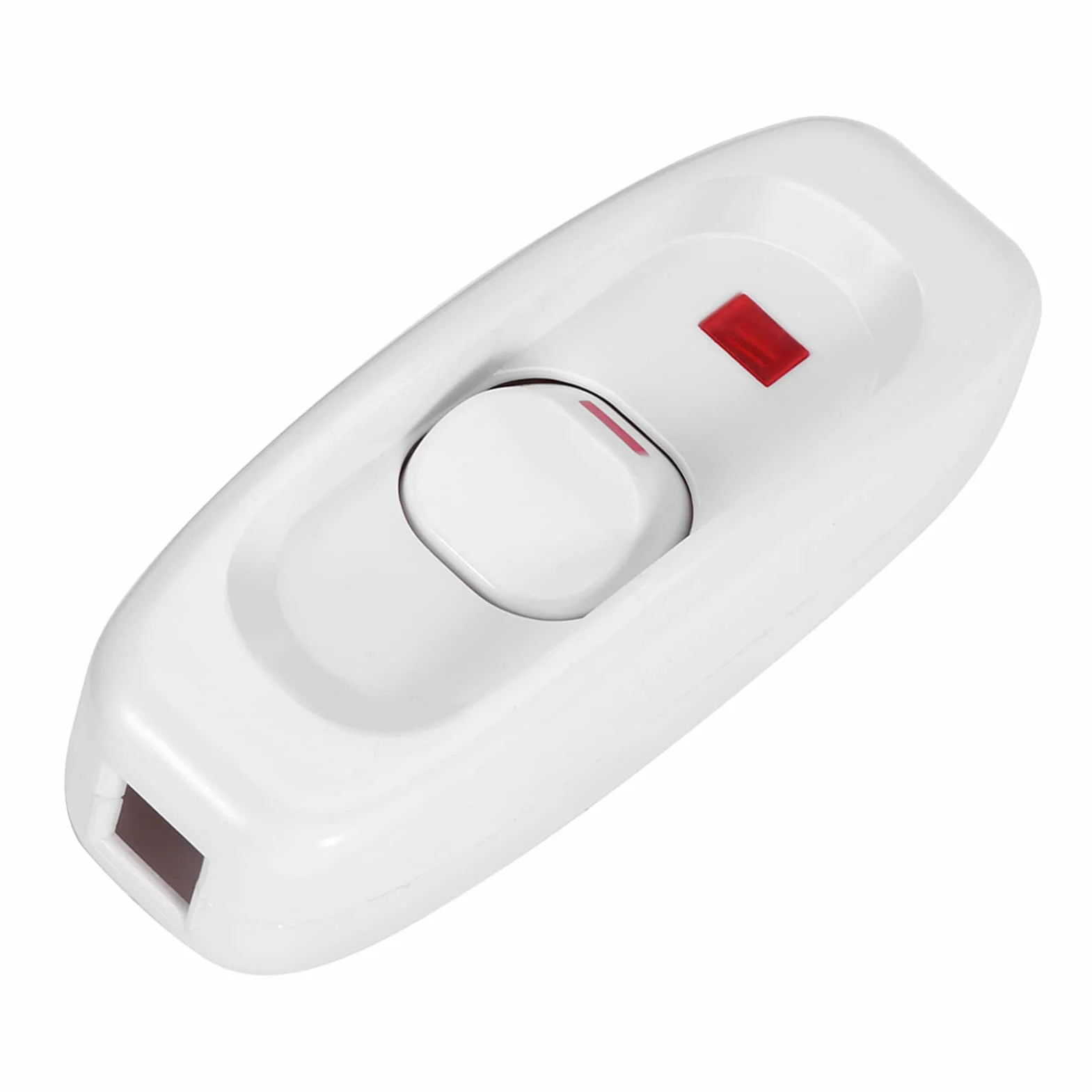 Włącznik/wyłącznik Włącznik Lampy, AC 250V 10A Inline ON/OFF stół Biurkowy Przewód do Lampy Przełącznik Kablowy z lampką kontrolną LED (Biały)