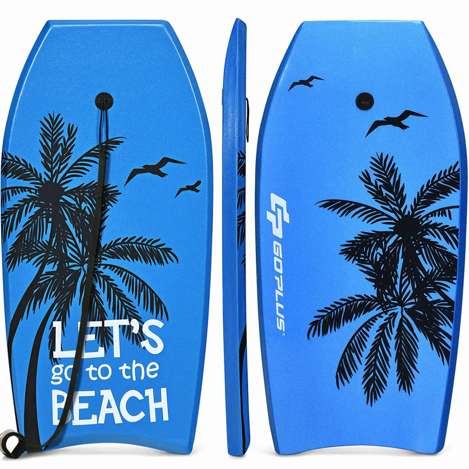 Costway Bodyboard, deska do pływania, deska surfingowa dla dzieci i dorosłych, deska surfingowa, deska Sup-Board, 104 x 51 x 6 cm (niebieska i czarna)