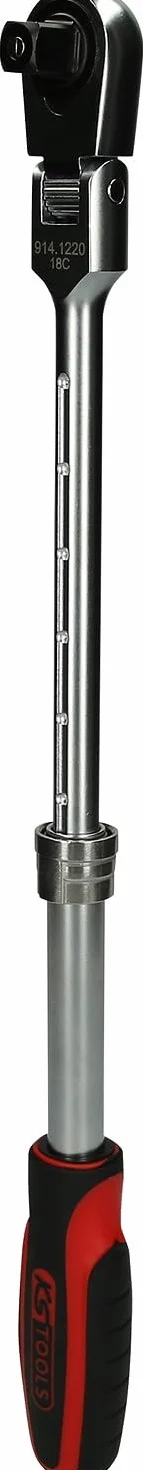 KS Tools 914.1220 CHROMEplusTeleskopowe pokretlo przelaczalne 72 zab, 1/2"