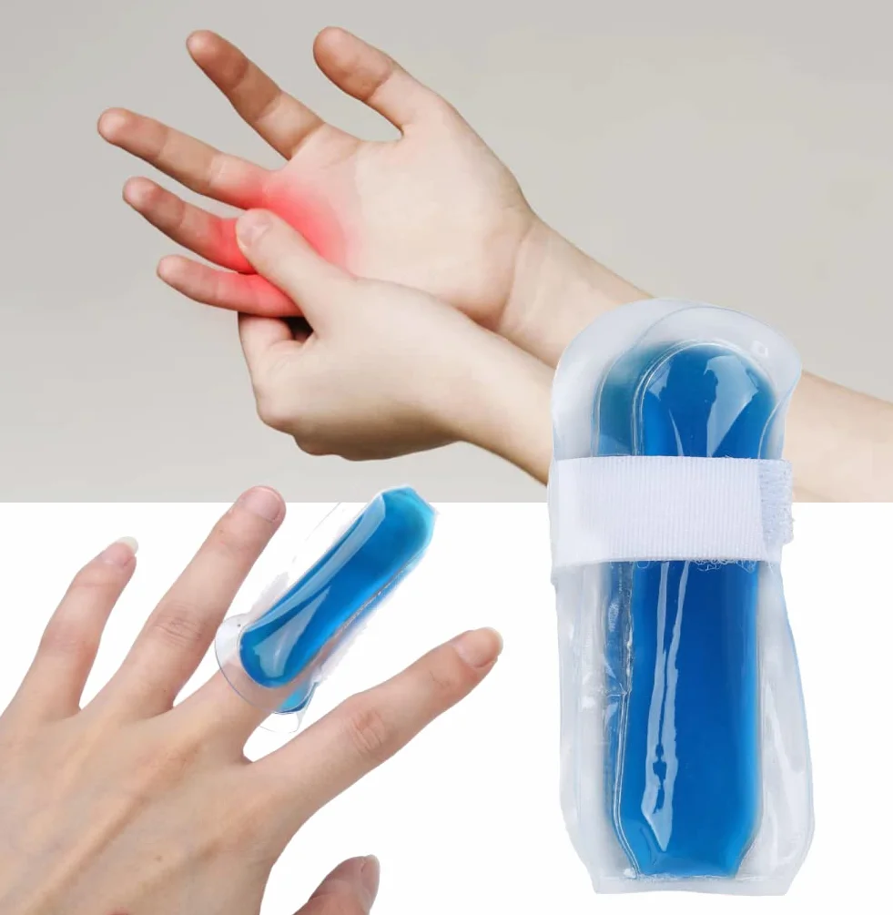 Ice Pack 3,1 Cala Długości na Palce - Terapia Gorącymi i Zimnymi dla Młotka Spustowego, Złamanego Palca - Lekki Żel