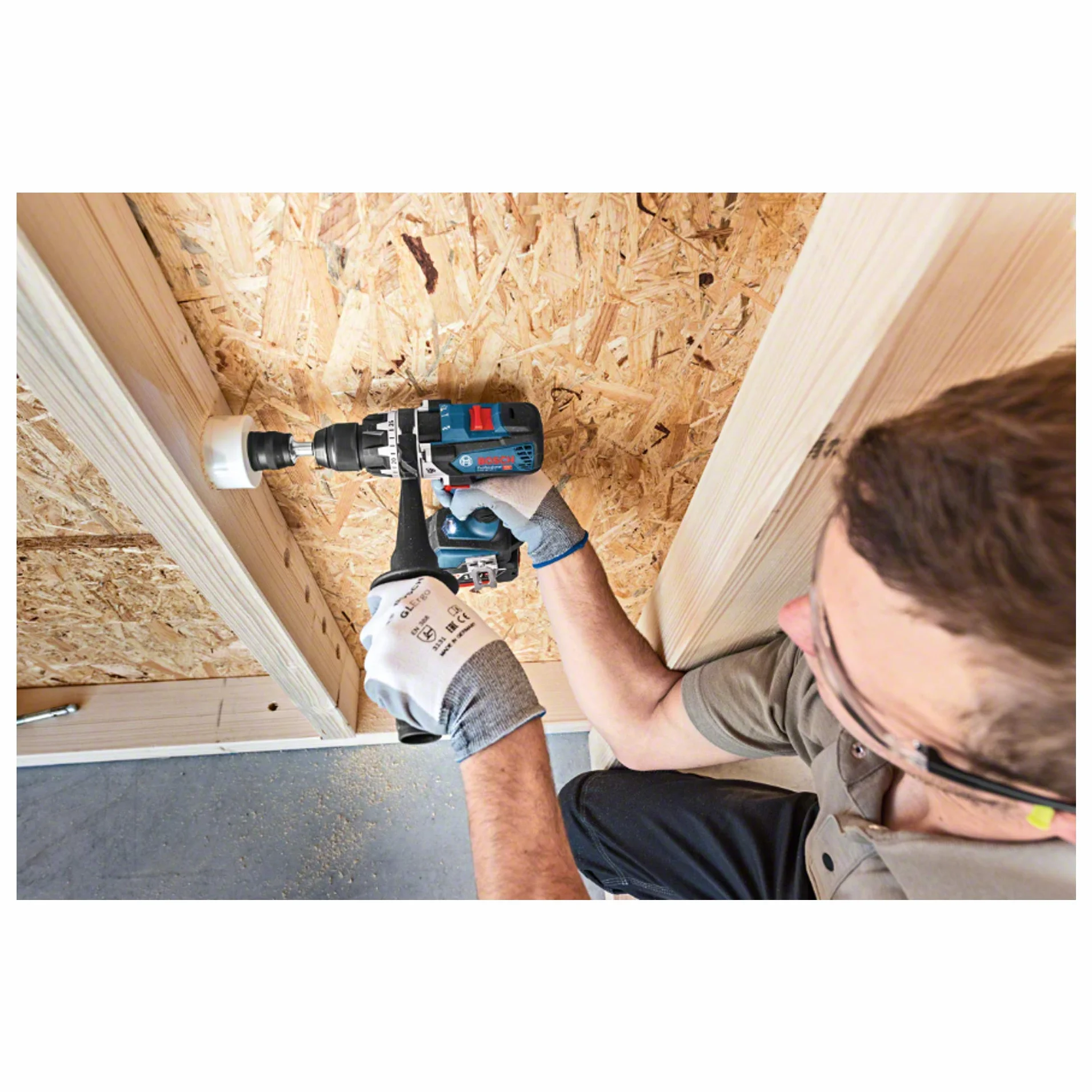 Bosch Professional 18 V akumulatorowa wiertarko-wkrętarka udarowa GSB 18 V-85 C (maks. moment obrotowy: 85 Nm, Connect Ready, bez akumulatorów i ładowarki, w L-BOXX 136)