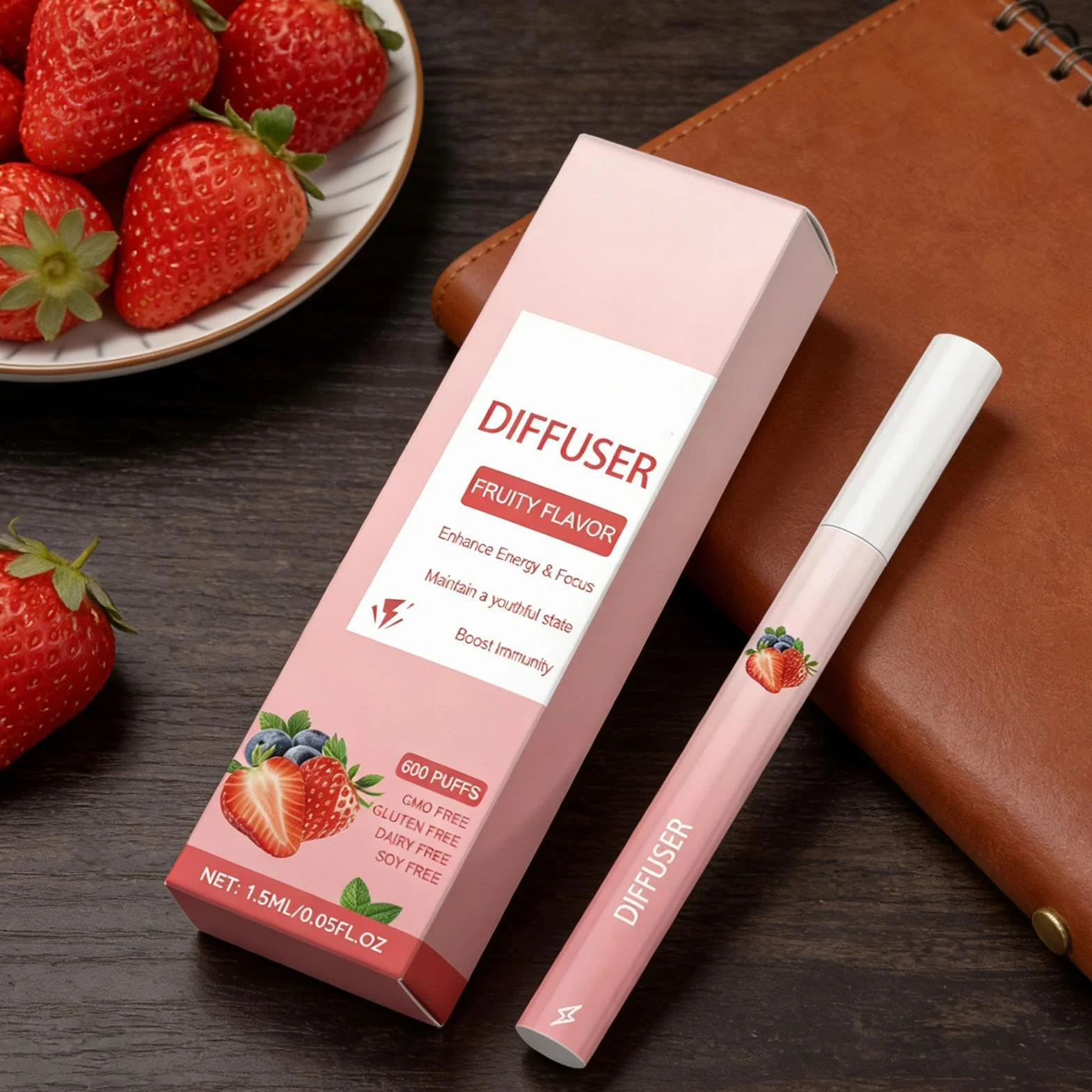 Energy Diffuser Pen Portable Fruit Scented Inhaler for Lung Care Aromatherapy Natural