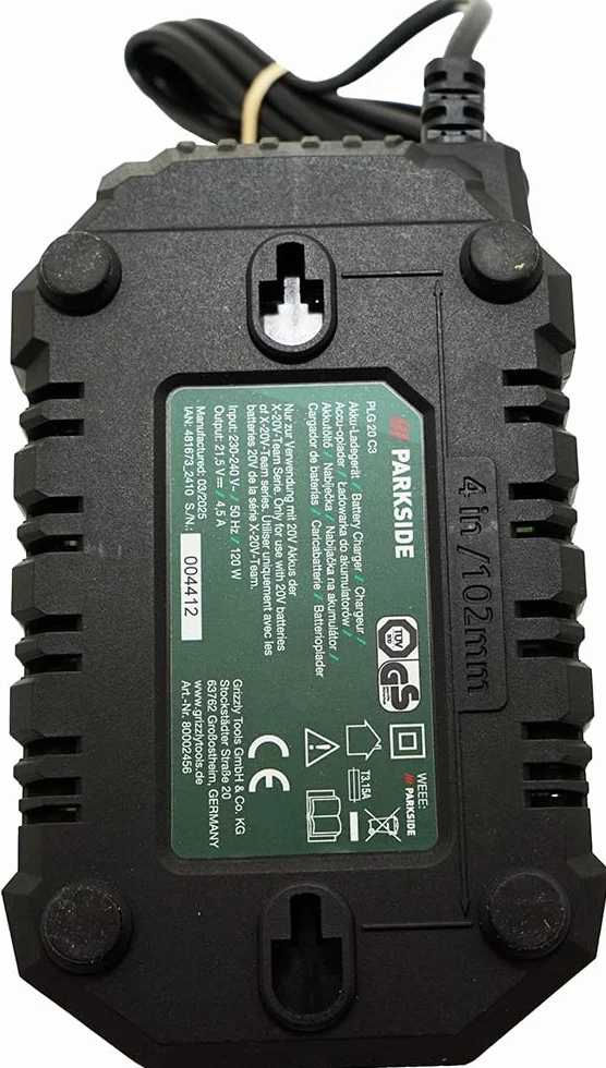 HEADNMORE Bundle – Parkside 20 V 4,5 A ładowarka PLG 20 (bez akumulatora) 120 W + HEADNMORE breloczek do kluczy