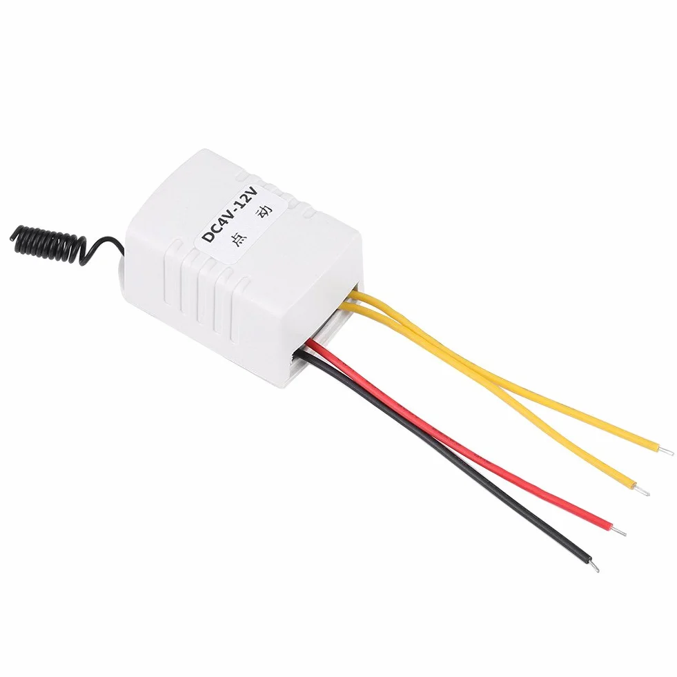Relaisschalter, Fernschalter Set mit Fernbedienung DC 4V 5V 6V 7,4V 9V 12V Wireless Relais Fernbedienung Ein Schlüsselschalter Empfänger + Sender für Computer Mainframe