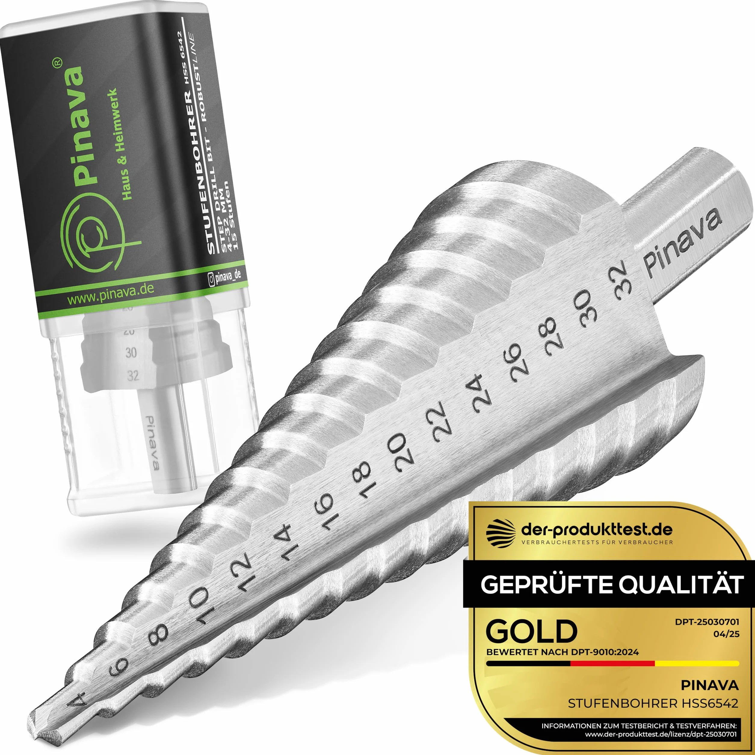 Pinava Wiertło Stopniowe HSS 4-32 mm Stożkowe Do Metalu Stali Nierdzewnej