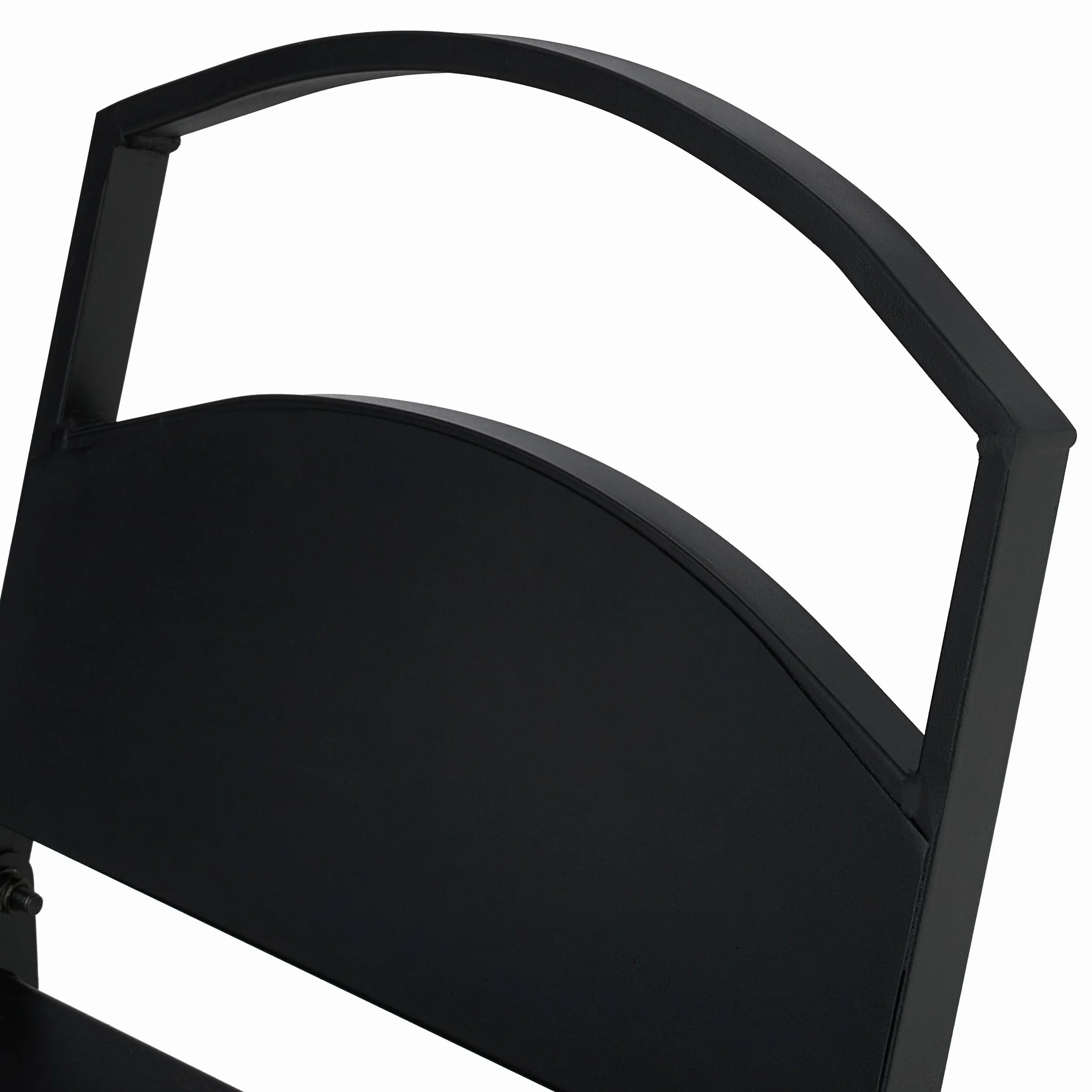 Relaxdays Kosz na drewno metalowe składany stojak 33 x 66 x 30,5 cm czarny stal