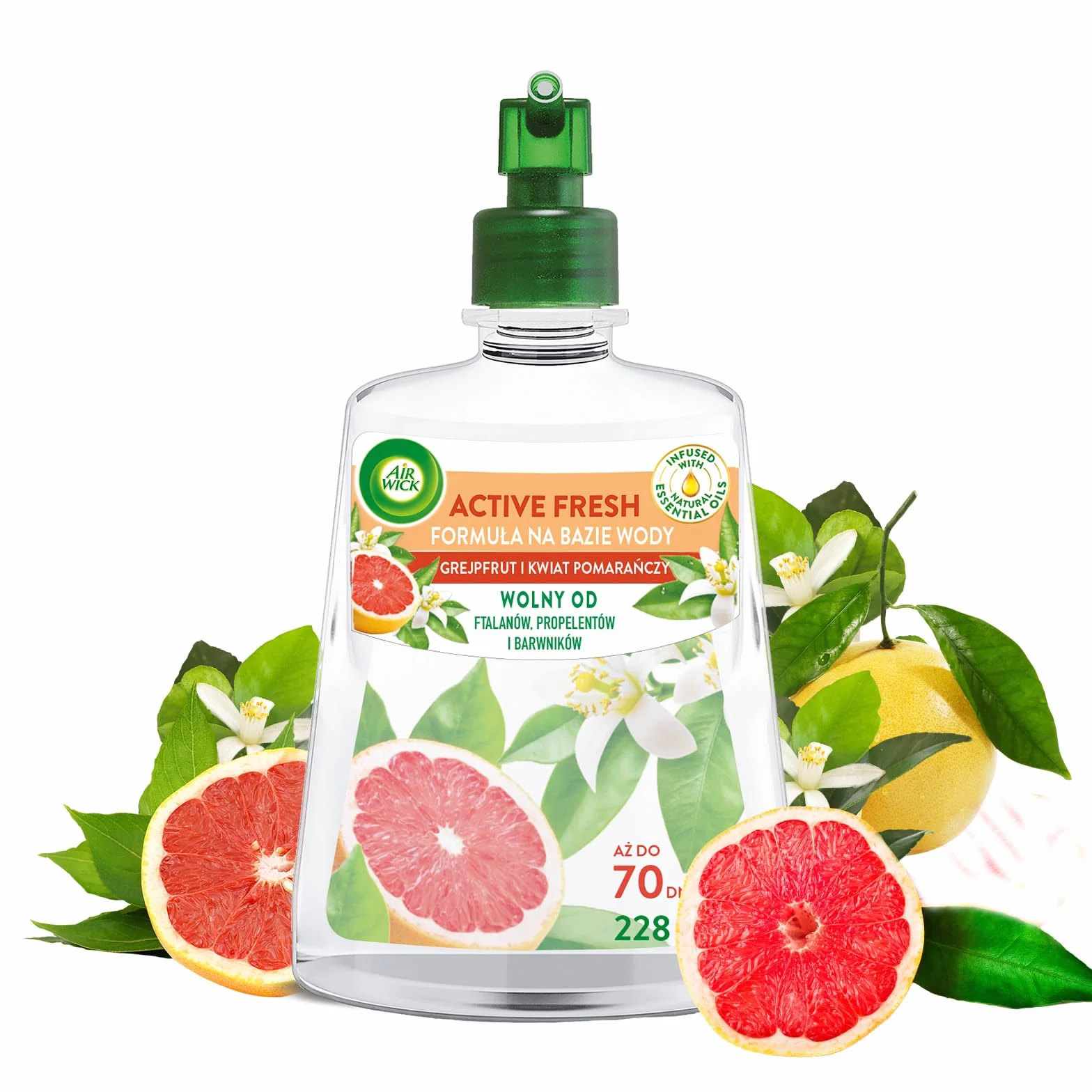 Air Wick Active Fresh Wkład Grejpfrut I Kwiat Pomarańczy 228 ml