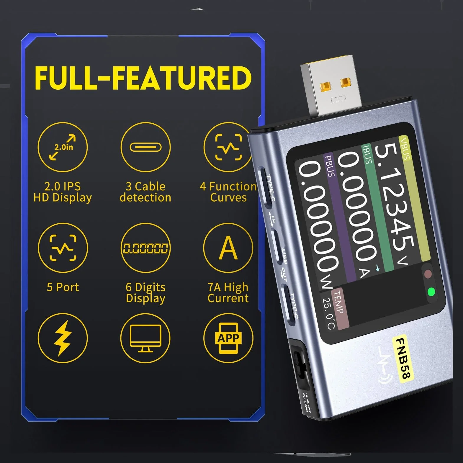 Tester USB 4-28 V 0-7 A 0-140 W LCD USB Napięcie Prądu Tester Mocy Multimetr Wyzwalacz Szybkiego Wykrywania dla PD2.0 PD3.0 QC2.0 QC3.0