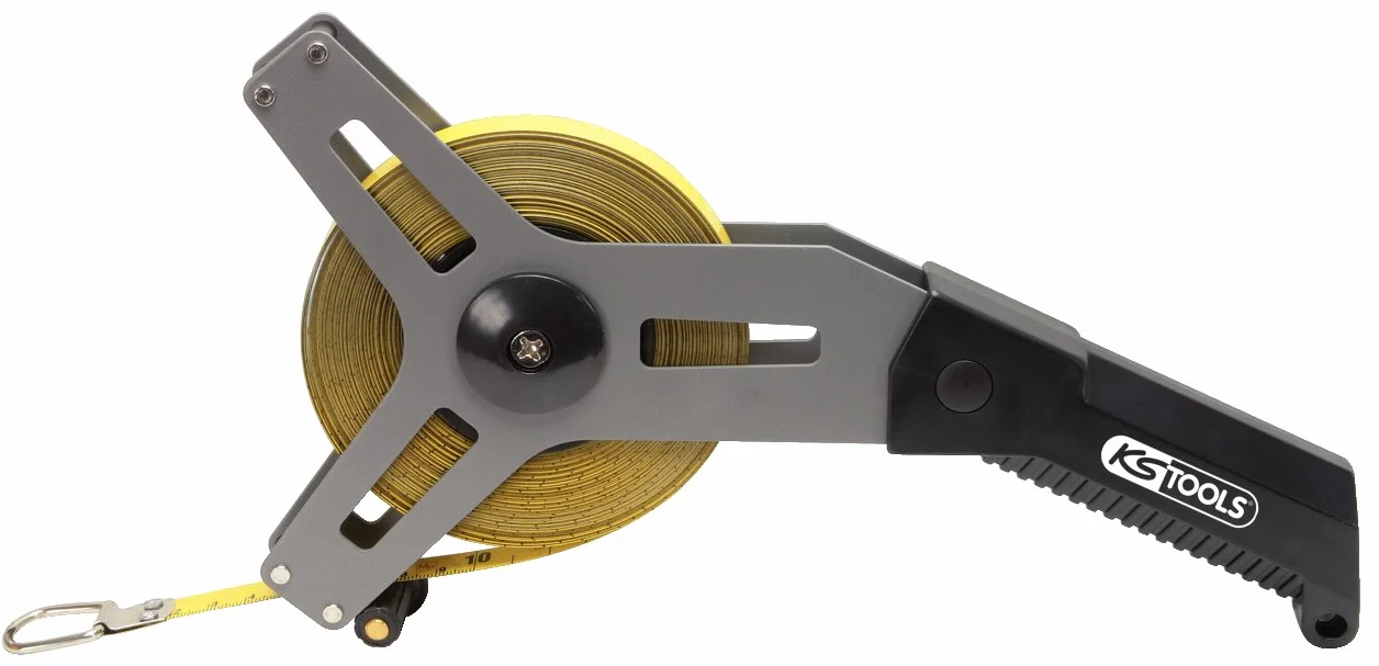 KS Tools 300.0050 Ramowa tasma zwijana z zólta taśmą stalową 30m