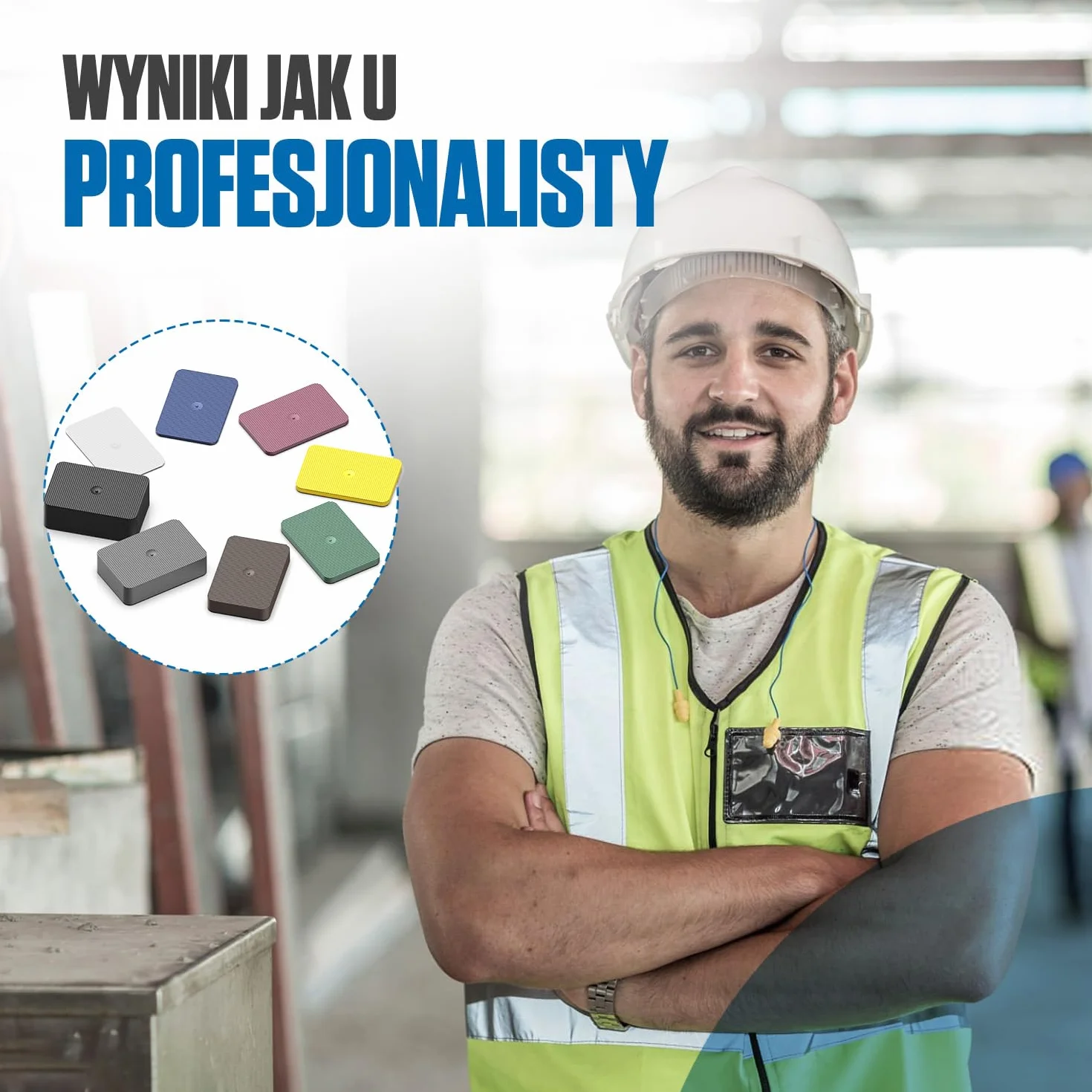 Bauhandel24 podkladki z tworzywa sztucznego 60 x 40 mm 160 sztuk zestaw do montazu podlog plytki dystansowe plastikowe podkladki do szyb pod okna i drzwi wyrownujace klocki podkladowe