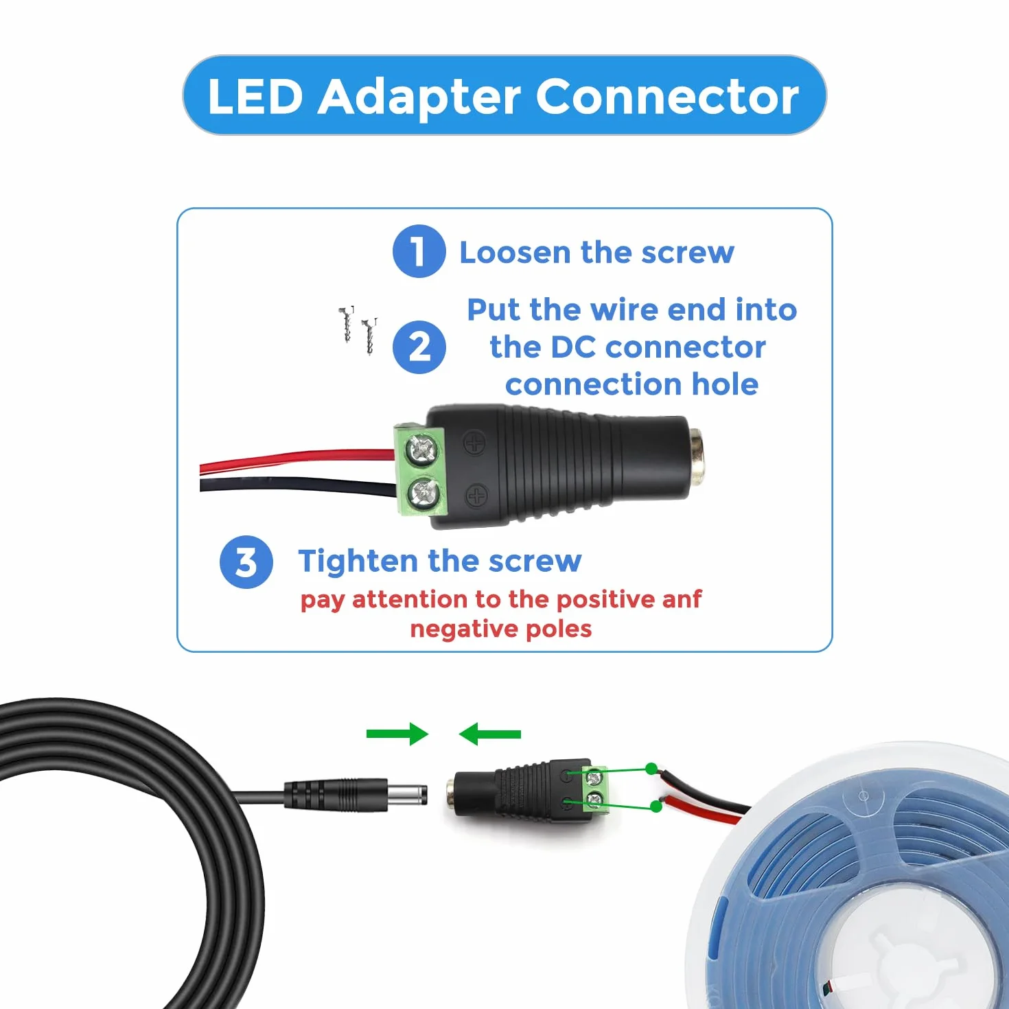 Arotelicht Zasilacz sieciowy LED 24 V 2 A AC 100-240 V transformator 48 W adapter 5,5 x 2,1/2,5 mm - prąd stały, bez migotania i ochrona bezpieczeństwa (bez ładowarki), wtyczka EU