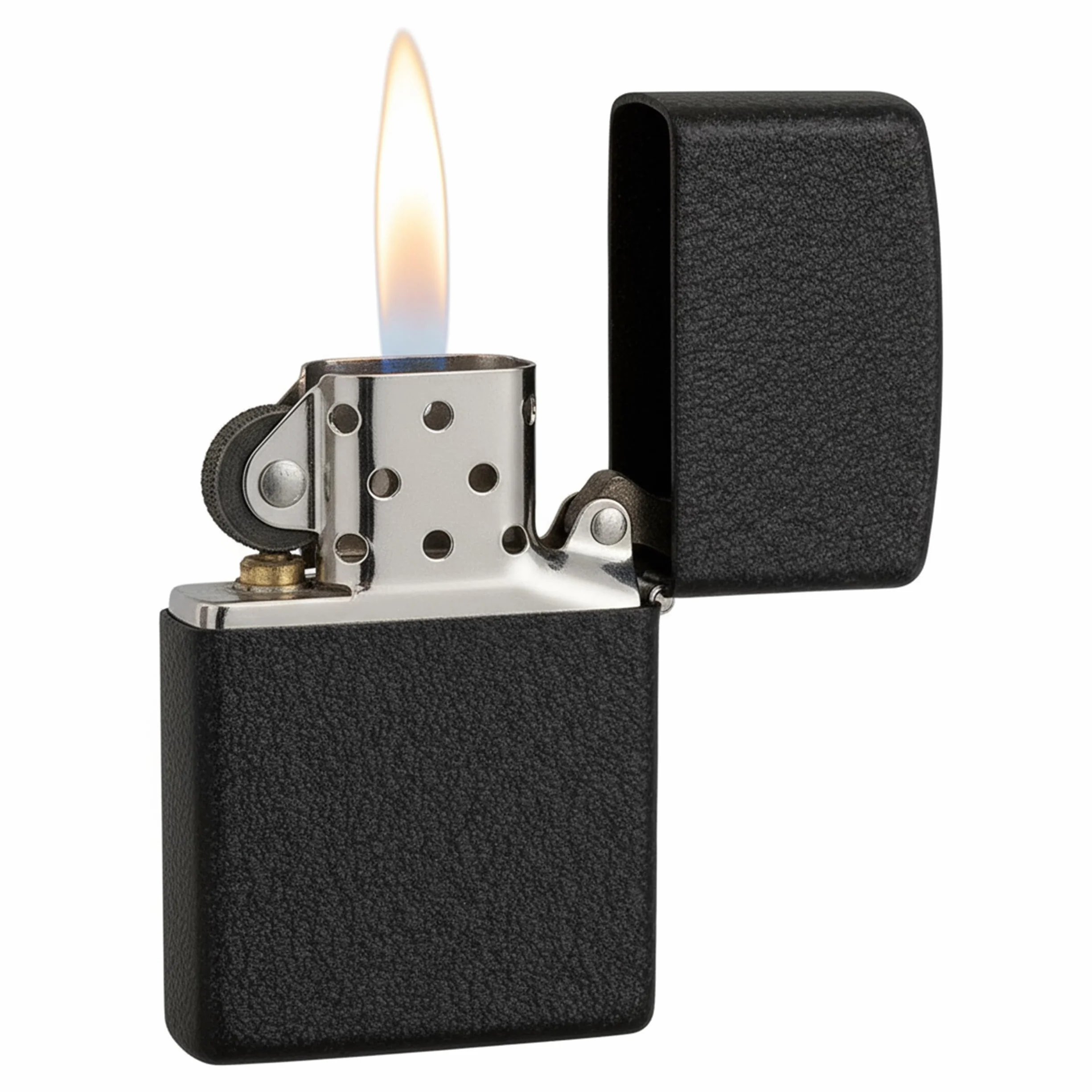 Zippo Zapalniczka Sztormowa, w Czerni Chropowatej, Wersja Podstawowa, z Możliwością Napełniania, Wielokrotnego Użytku, Płomień Odporny na Wiatr, w Pudełku Prezentowym, Made in USA