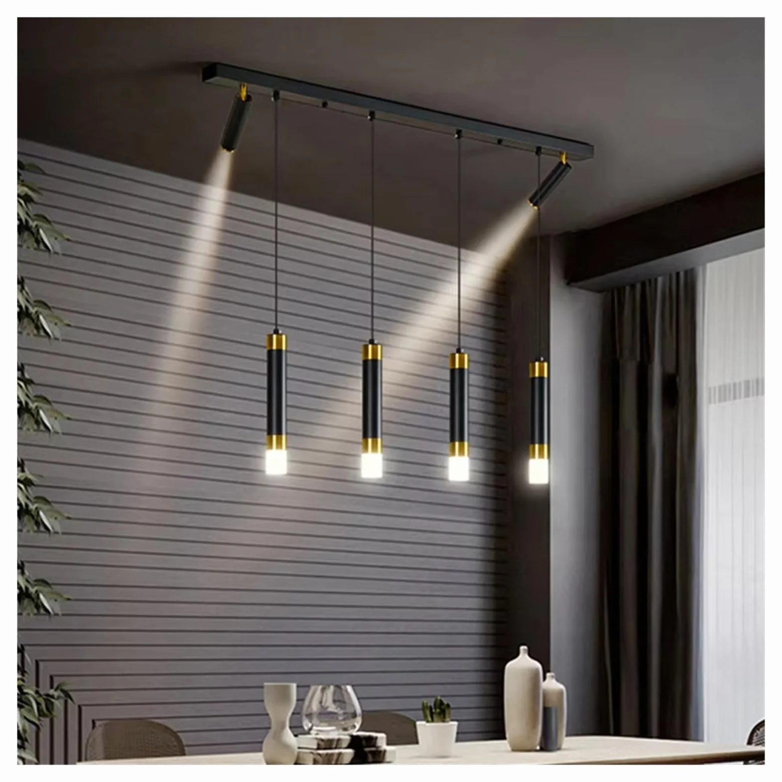 Żyrandole do dekoracji wnętrz reflektory do jadalni lampy sufitowe wiszące oświetlenie wewnętrzne sypialnia zdalne ściemnianie za pomocą pilota 6 głowic