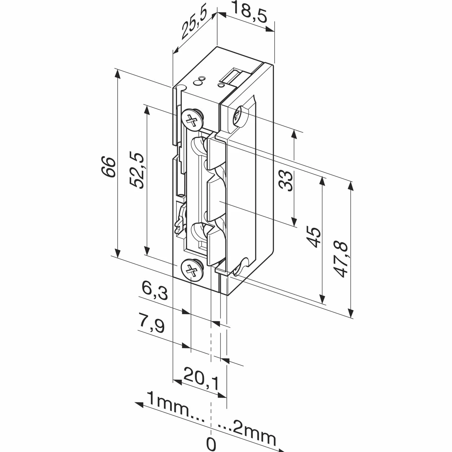 Eff-Eff A71 118E.13 ProFix2 10-24 V, bez blachy zamykającej, srebrny