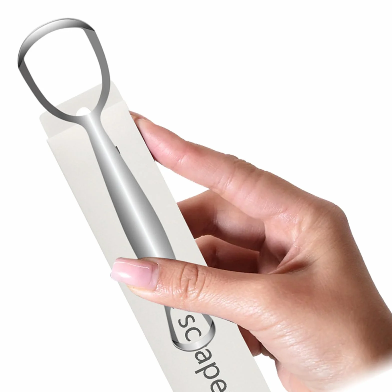 Tongue Cleaning Tool - Breath Refresh Scraper for Mouth Maintenance | Metal Fan Structure with Ergonomic Grip, Easy Rinse Accessory, Home Bathroom for Travel Use