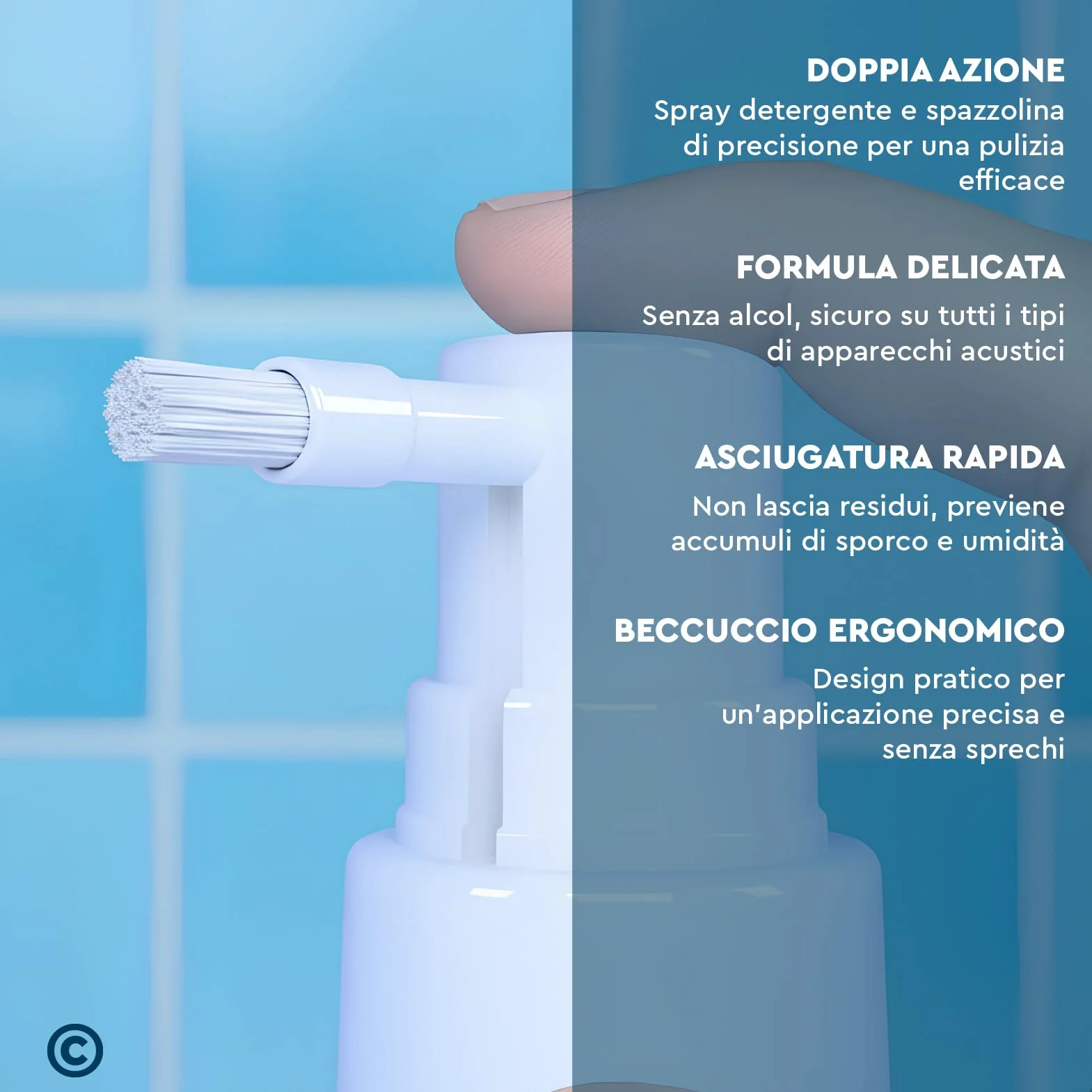Udinett Spray do Czyszczenia Aparatów Słuchowych 30ml ze Szczoteczką Bezalkoholowy