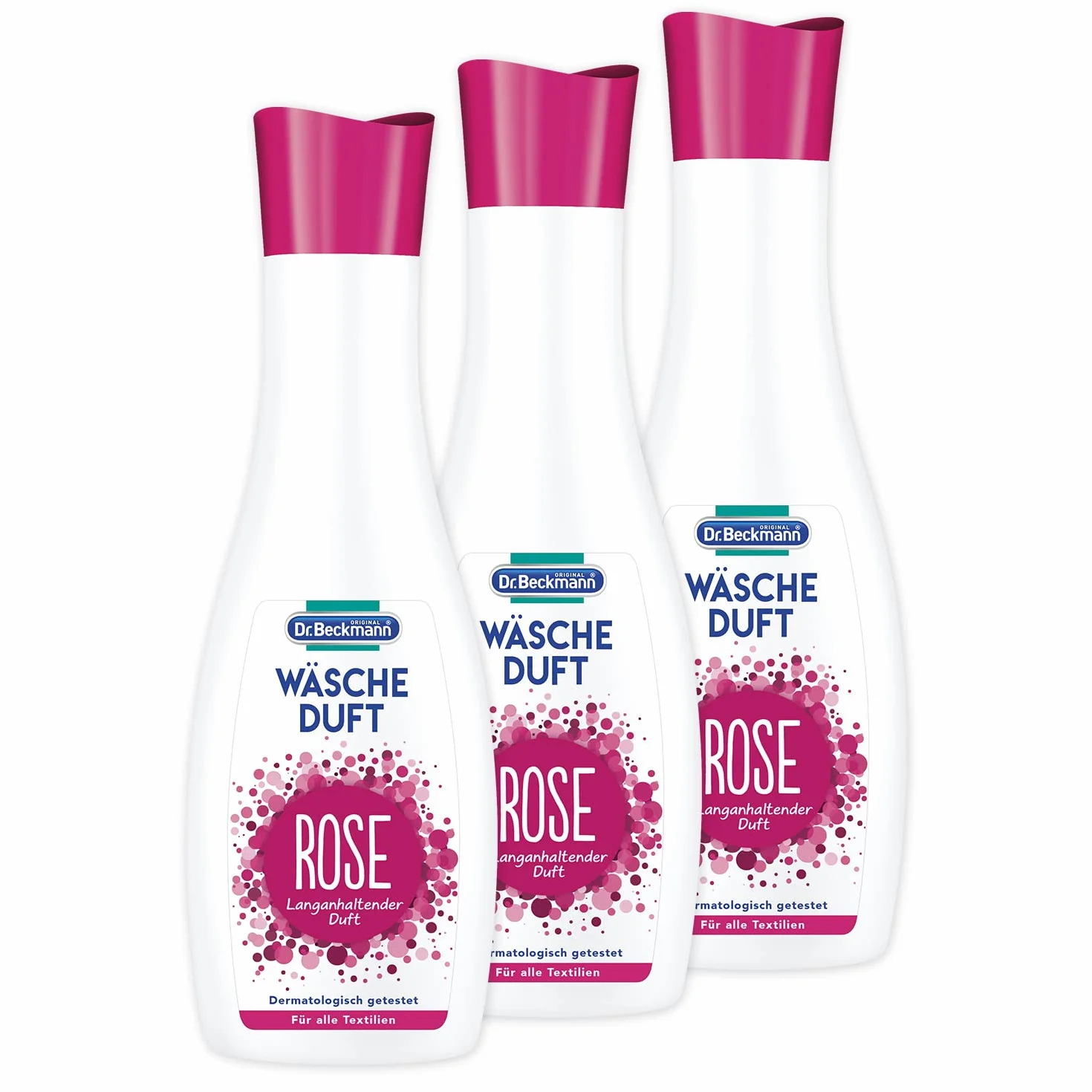 Dr. Beckmann Zapach do prania Rose | świeży i długotrwały | bez płynu do płukania | 3 x 250 ml