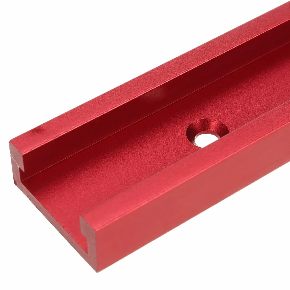 VIDOO Uniwersalna Czerwona Szyna T-slot T-track Rowek do Przyrządów 30x12.8mm do Piły Stołowej Stołu Frezarskiego Narzędzie Stolarskie-800mm