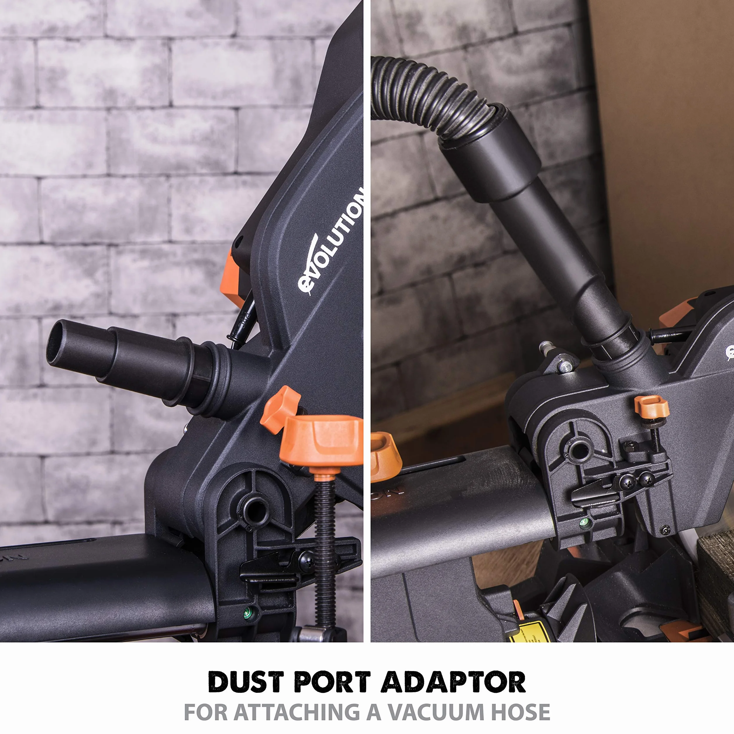 Evolution Power Tools R255SMS Pakiet akcesoriów do ukośnicy, zawiera 2 x zaciski, worek na pył i adapter portu do odkurzacza, 255 mm