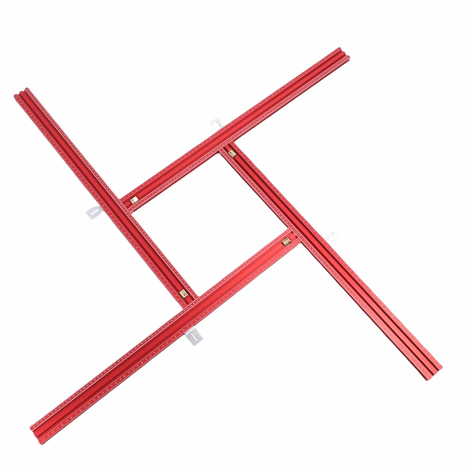 Wakects Regulowany Szablon Frezarki, Stop Aluminium, Uniwersalny System Szyn, Precyzyjne Skale Pomiarowe do Projektów Związanych z obróbką Drewna, Regulowana długość 800 Mm dla Hobbystów i