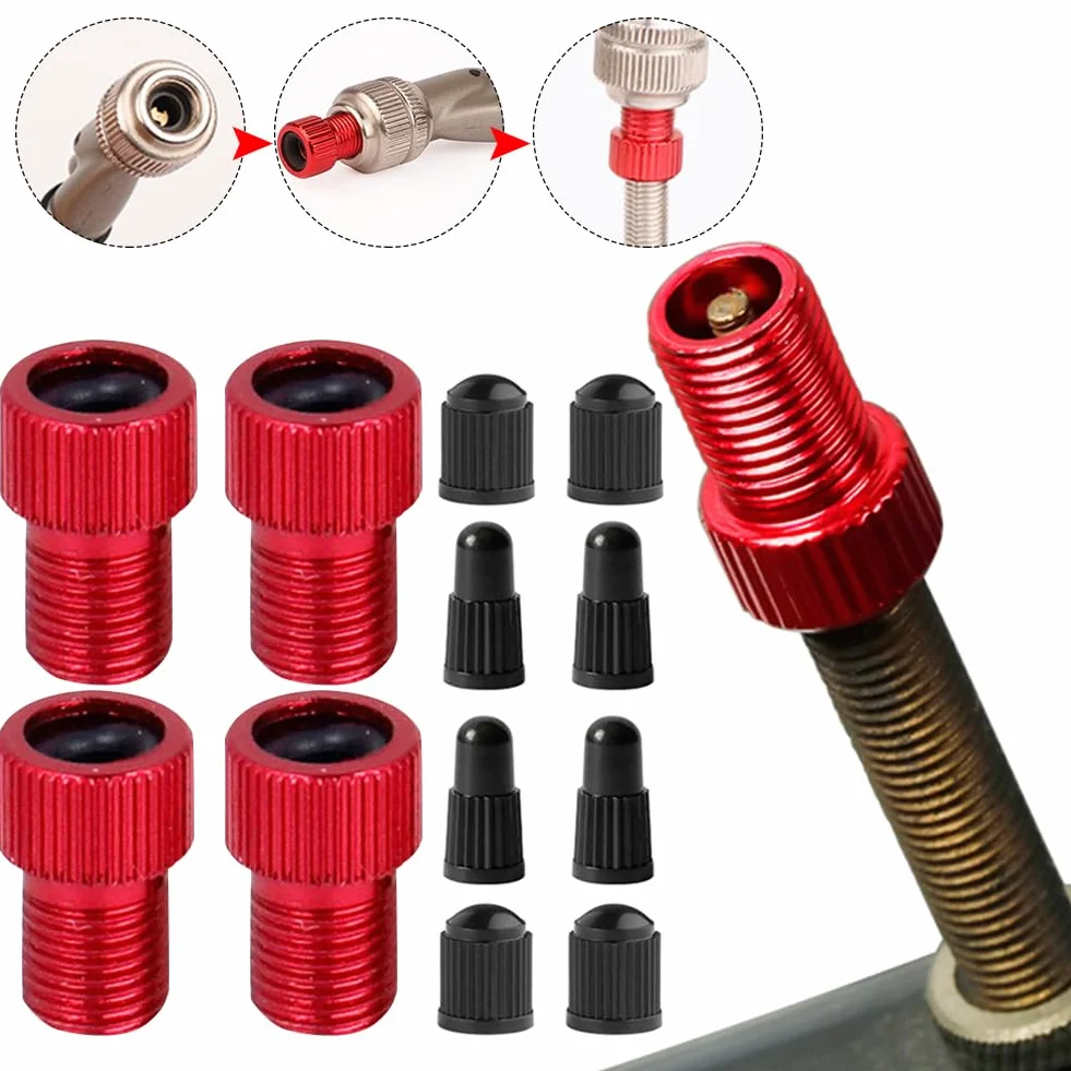 Adapter do zaworu ze stopu aluminium, konwertuj presta na schrader