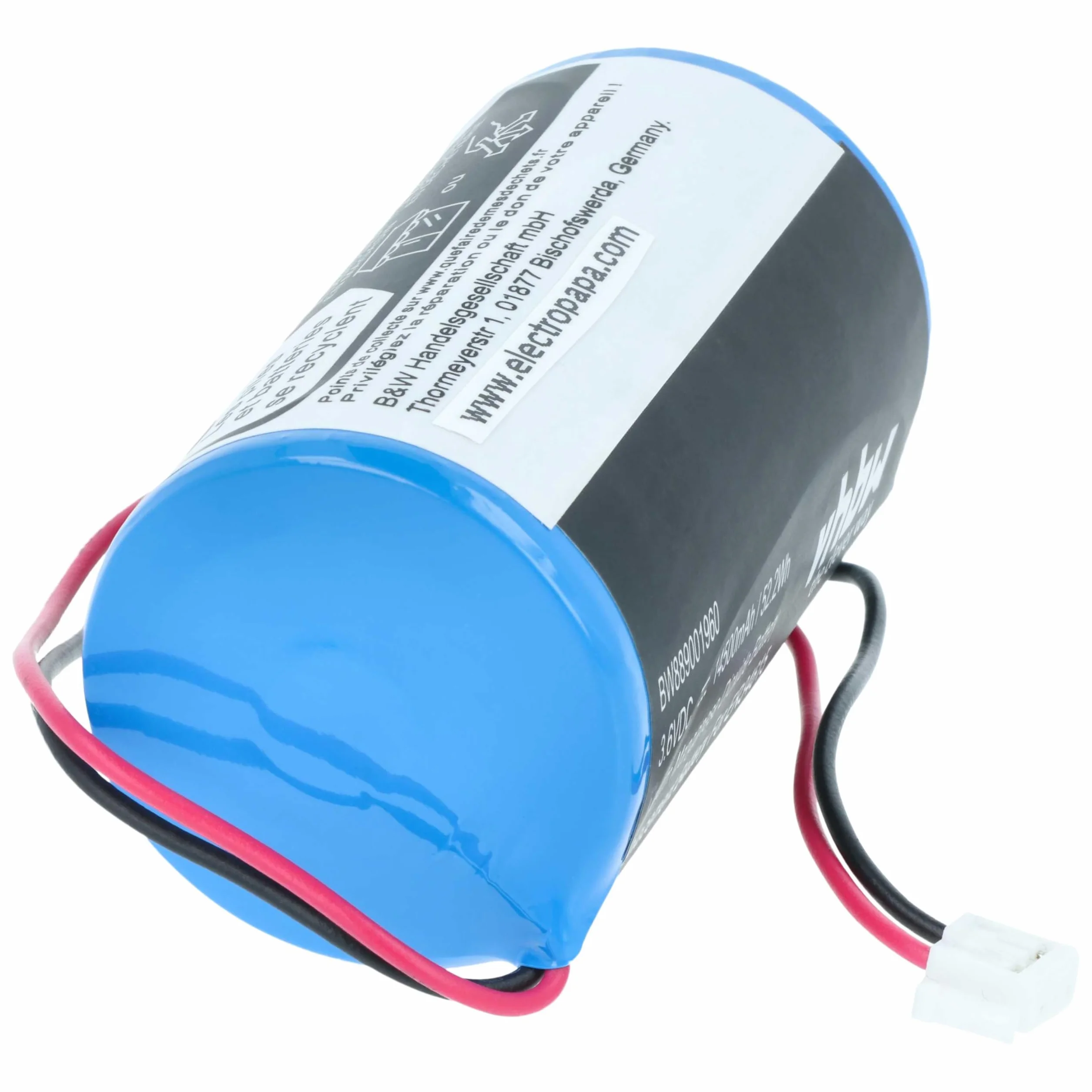 vhbw Bateria kompatybilna z DSC WT4911, system alarmowy IMPASSA, system alarmowy, radiowa syrena zewnętrzna (14500 mAh, 3,6 V, Li-MnO2)
