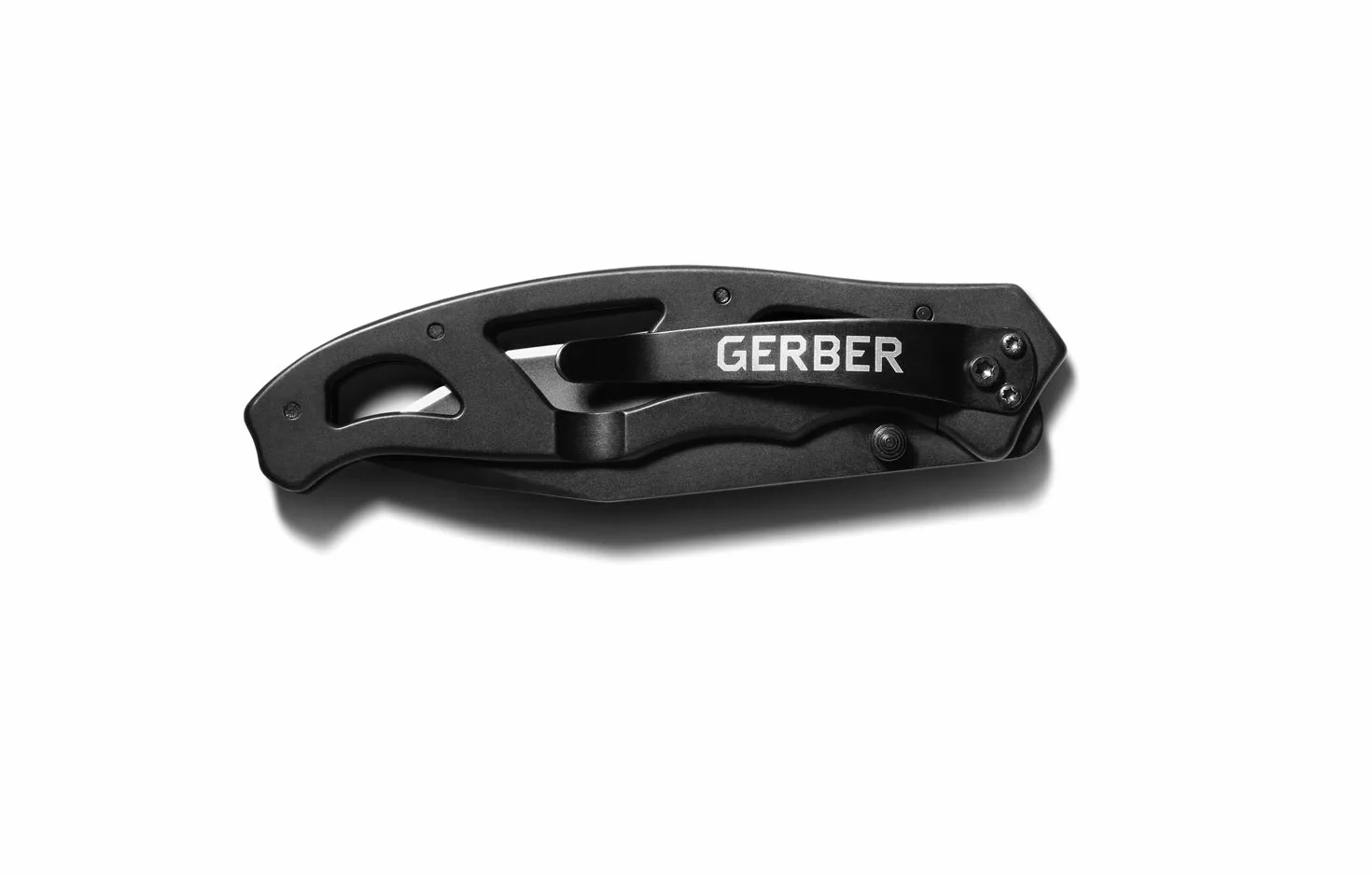 Gerber Składany nóż kieszonkowy ze szlifem częściowo falistym i klipsem kieszonkowym, długość ostrza: 8,9 cm, Paraframe II Tanto Folding Clip Knife, czarny, 31-003635
