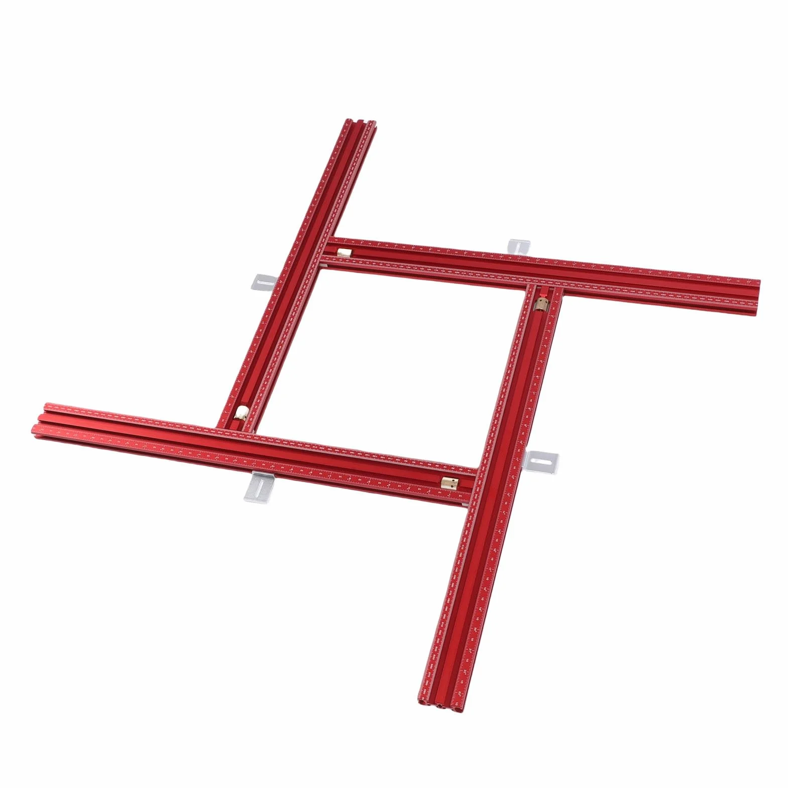 Generic System Prowadnic Równoległych Piła Szynowa ze Stopu Aluminium Zestaw do łączenia Szyn Prowadzących Regulowane, Wyraźne Oznaczenia 600 Mm Stabilne Pozycjonowanie Podczas Obróbki Drewna Układ