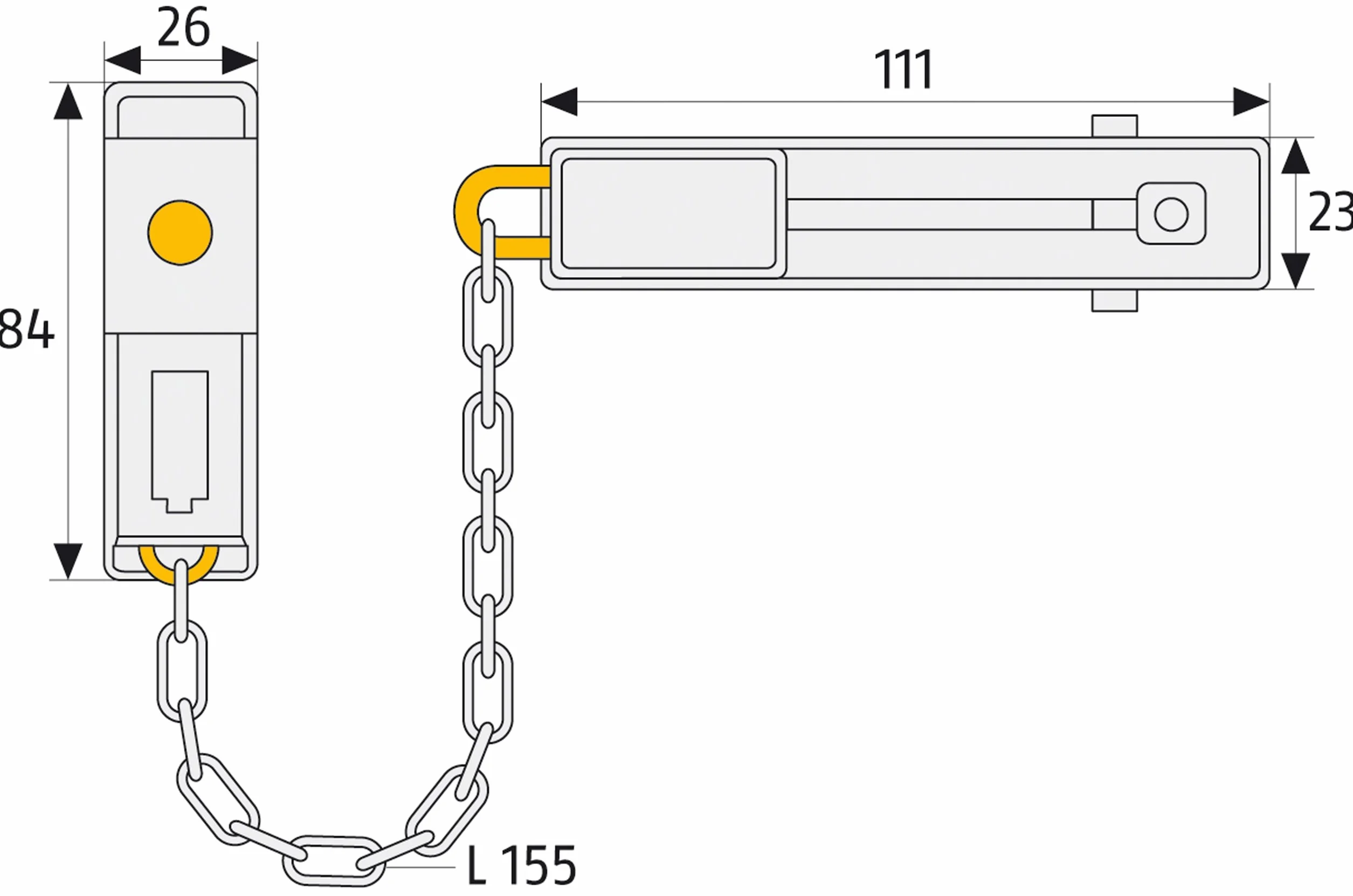 ABUS SK78 03962 łańcuch do drzwi z zamkiem