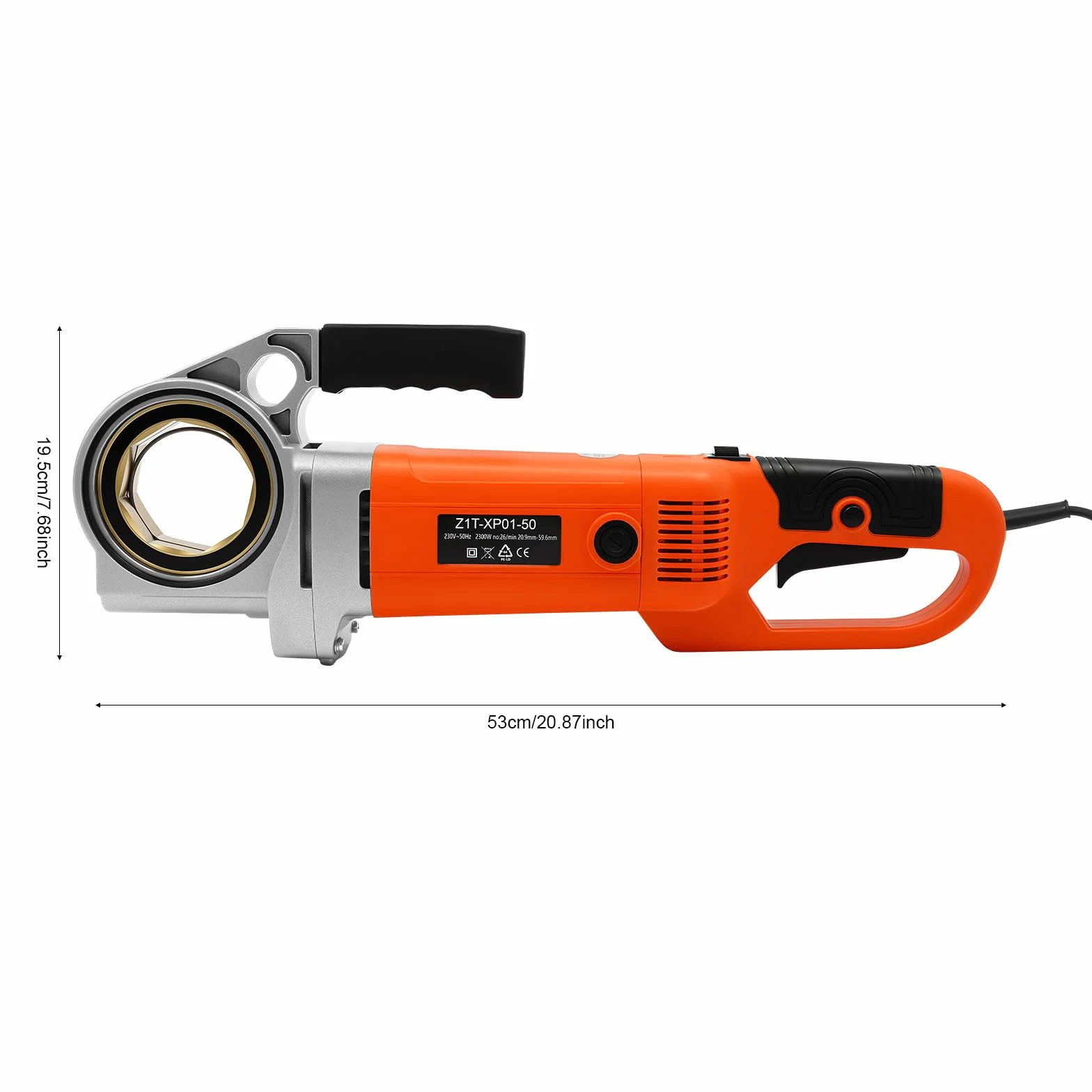 Gwintownik do rur 2300 W, elektryczna maszyna do gwintowania z 6 narzynami (1/2" do 2') i pudełkiem do przechowywania, gwintownik do rur, rur gaśniczych, rur gazowych