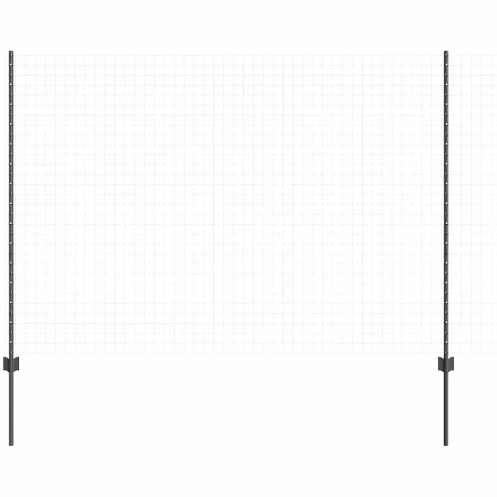 vidaXL Słupek ogrodzeniowy 5 pcs Szary 150 cm Stal
