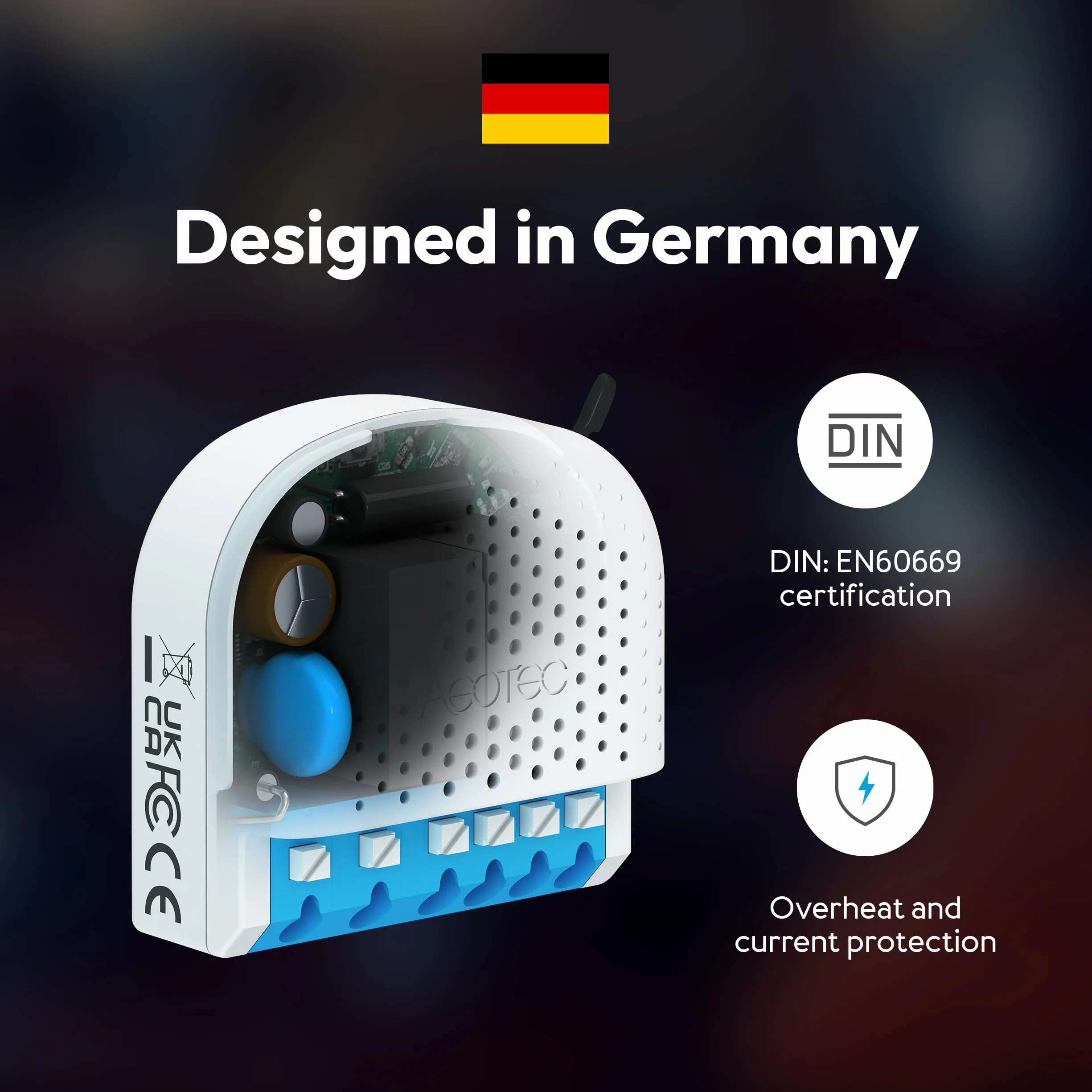 Aeotec Pico Shutter – inteligentne sterowanie roletą, bramy rzymskie, markizy lub bramy garażowe, Zigbee, HomeAssistant, sterowanie sceną, repeater, wymagany koncentrator, Works-with-SmartThings,