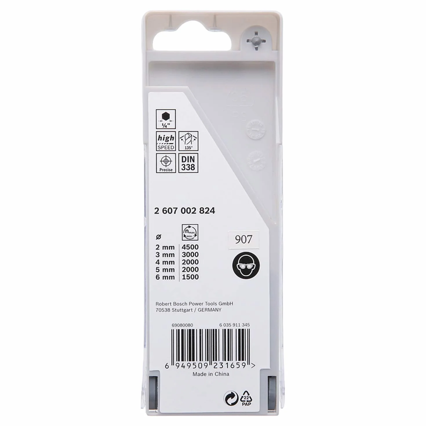 Bosch Professional 5-częściowy Zestaw Wierteł z Uchwytem Sześciokątnym PointTeQ (do metalu, Ø 2-6 mm, długość całkowita 60-98 mm, uchwyt sześciokątny ¼", osprzęt do wkrętarek udarowych i wiertarek)