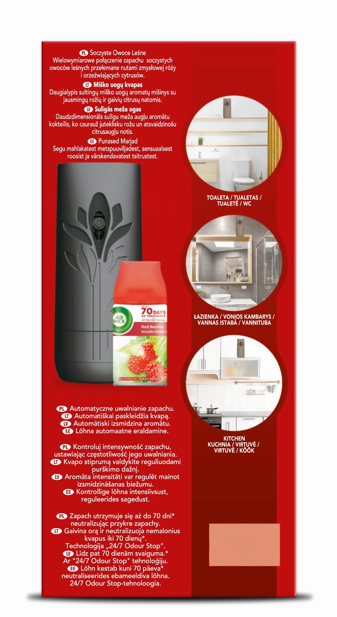 Air Wick Freshmatic Soczyste Owoce Leśne/Red Berries 250 ml Komplet