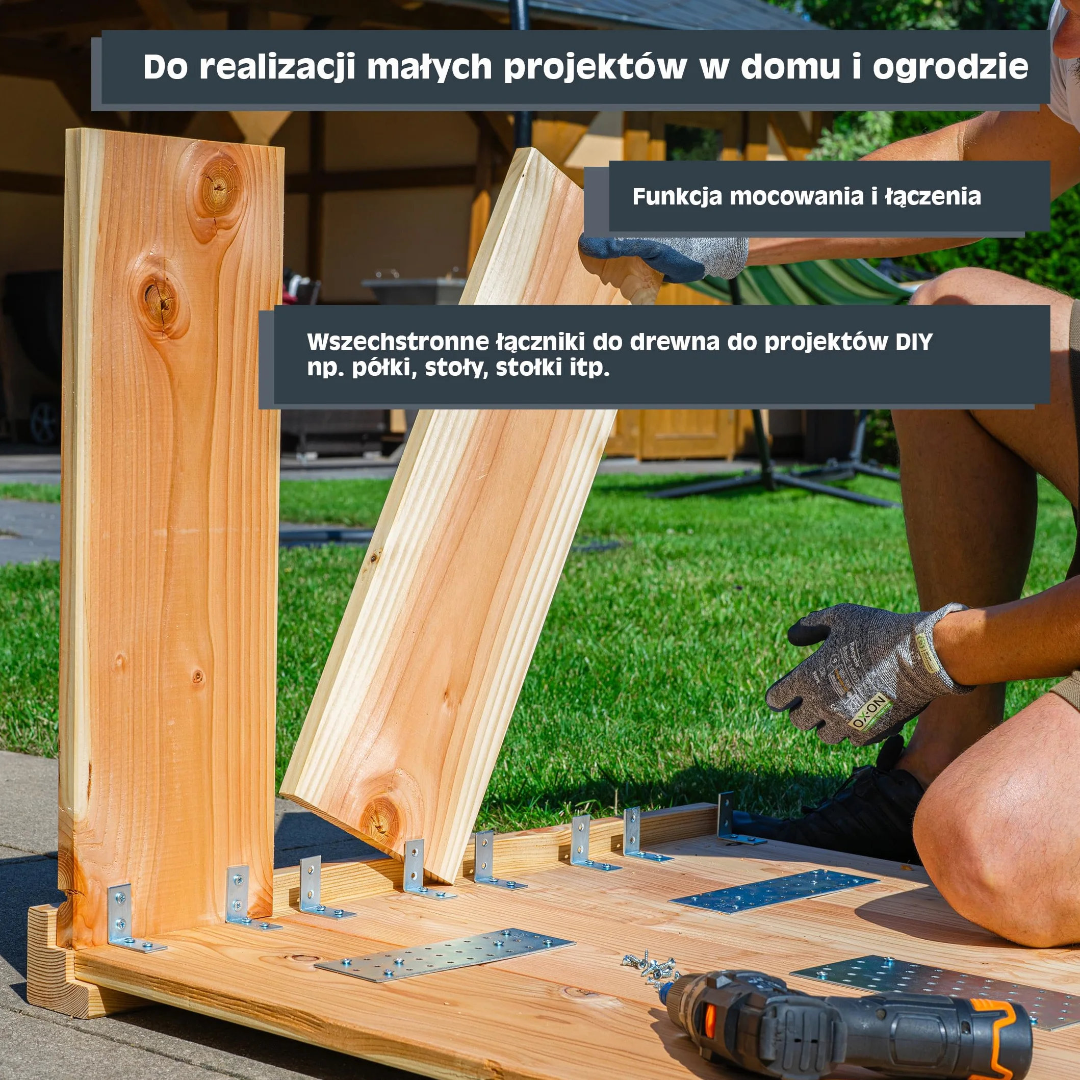 HELPMATE – 48 sztuk kątowników krzeseł 30 x 30 x 14 mm – łącznik kątowy ocynkowany galwanicznie i pasywowany na niebiesko – kątownik meblowy z doskonałą ochroną przed korozją, stabilny i trwały –
