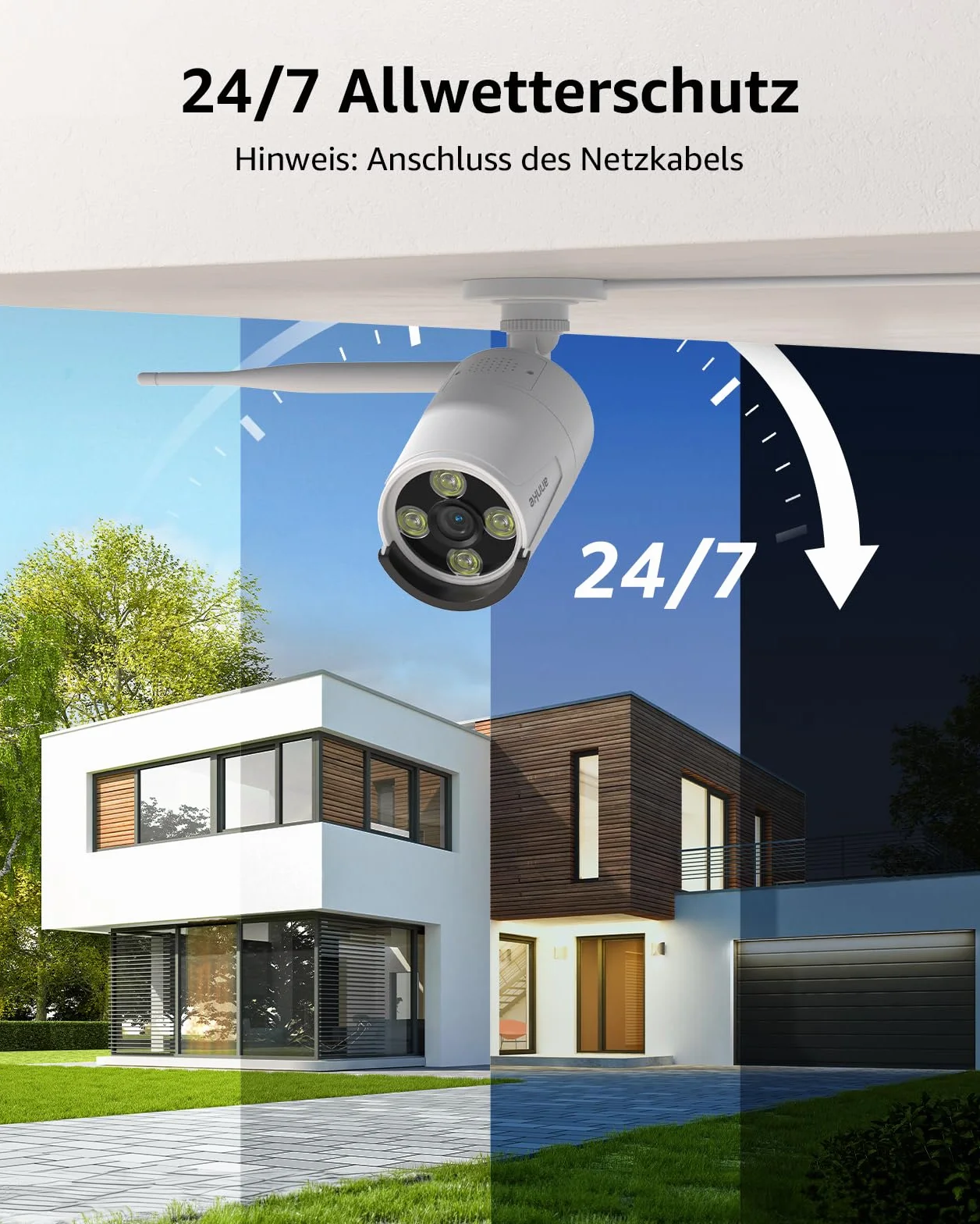 ANNKE Zestaw 2K WLAN kamera do monitoringu, do użytku na zewnątrz, 10X 2K WiFi, 16CH 4K NVR z 8 TB HDD, w pełni metalowy, 5 GHz/2,4 GHz Wi-Fi, noktowizor, rozpoznawanie osób, 2-drożne audio