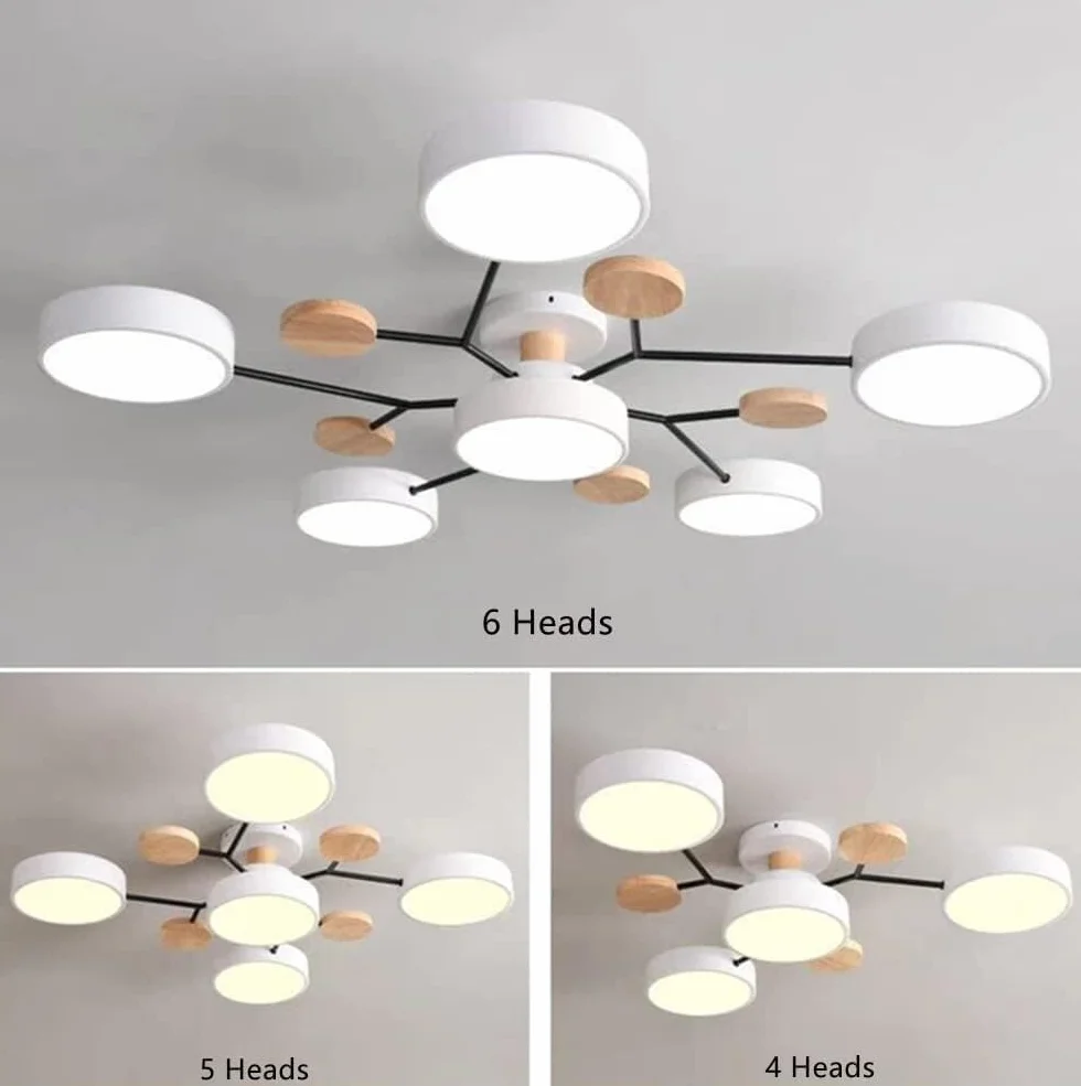 Akrylowa okrągła wisząca lampa sufitowa LED, oświetlenie LED w pobliżu opraw oświetleniowych do salonu, jadalni, sypialni, przedpokoju, kuchni (biała - 4 s)