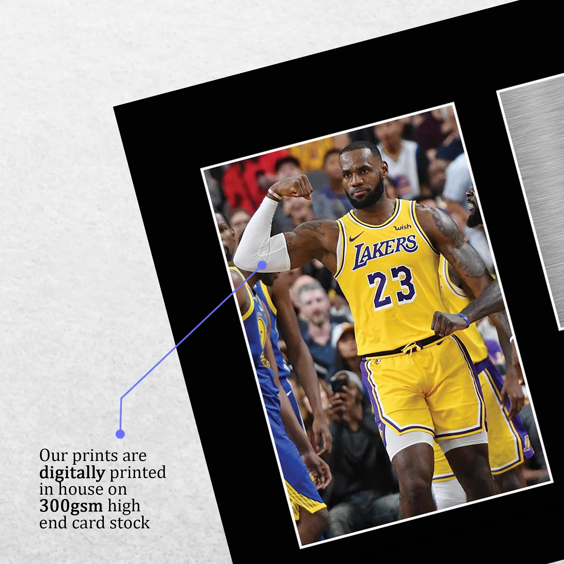 HWC Trading Lebron James Los Angles Lakers prezenty z nadrukiem podpisanym autografem dla fanów pamięci koszykówki - A4