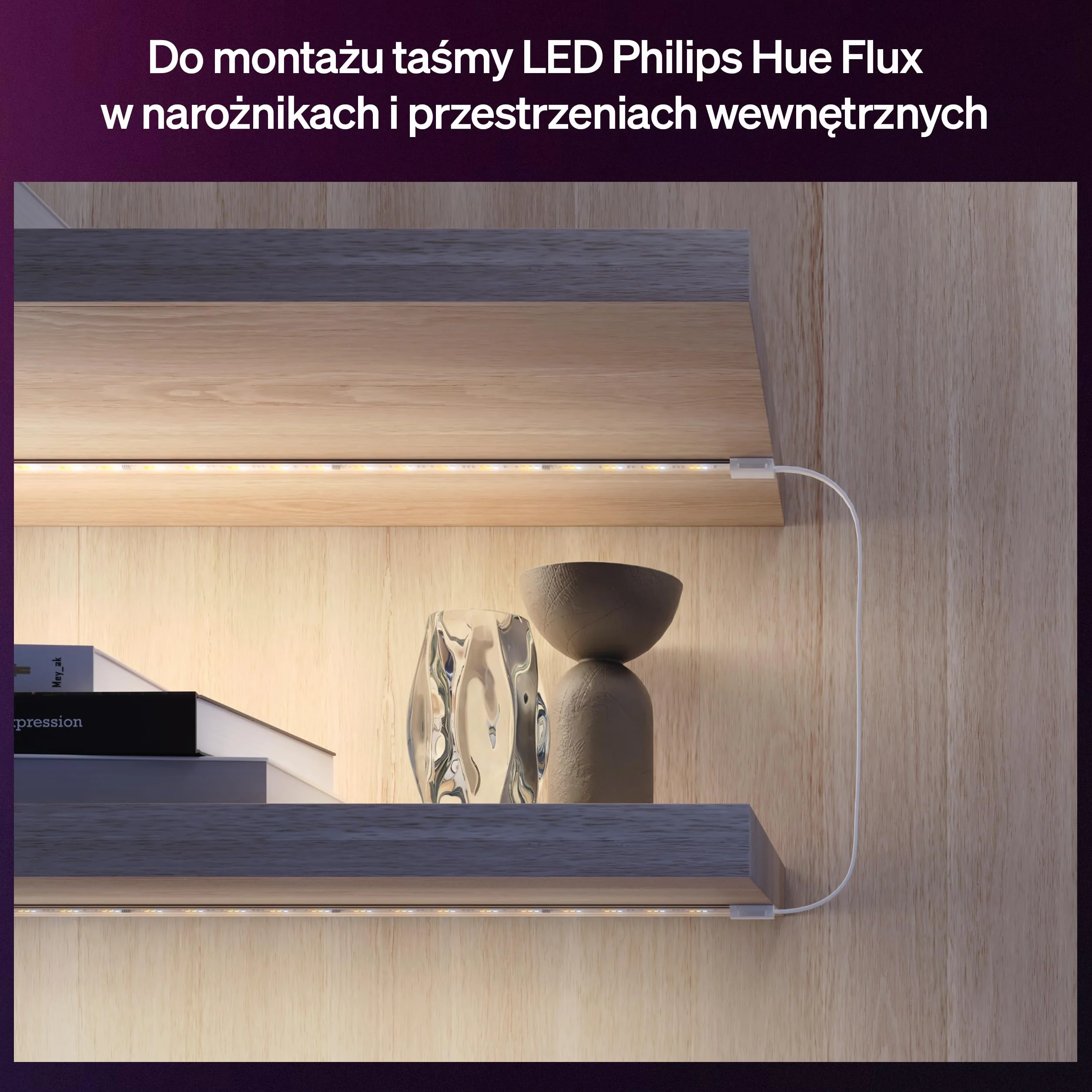 Hue Flux LED Strip Light Flexible Connector, 50 Cm, Akcesoria, Łącznik do Taśmy LED, Oświetlenie LED Wewnętrzne, Elastyczna Taśma Ledowa, Precyzyjna Instalacja, Zestaw 4 Sztuk