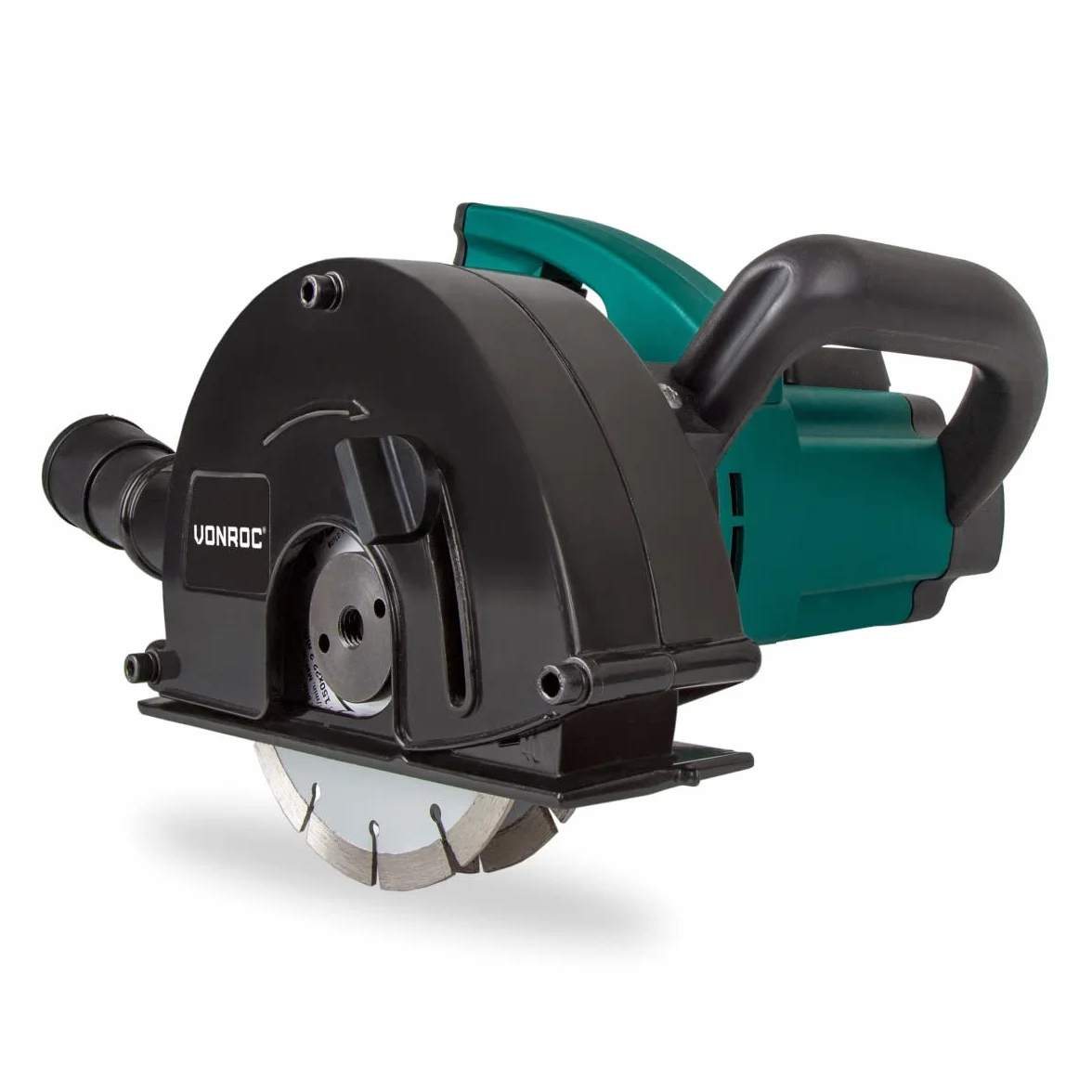 Bruzdownica VONROC 1700W – 150 mm | Precyzyjne cięcie w betonie i kamieniu | Regulowana głębokość i szerokość rowków | W zestawie tarcze diamentowe